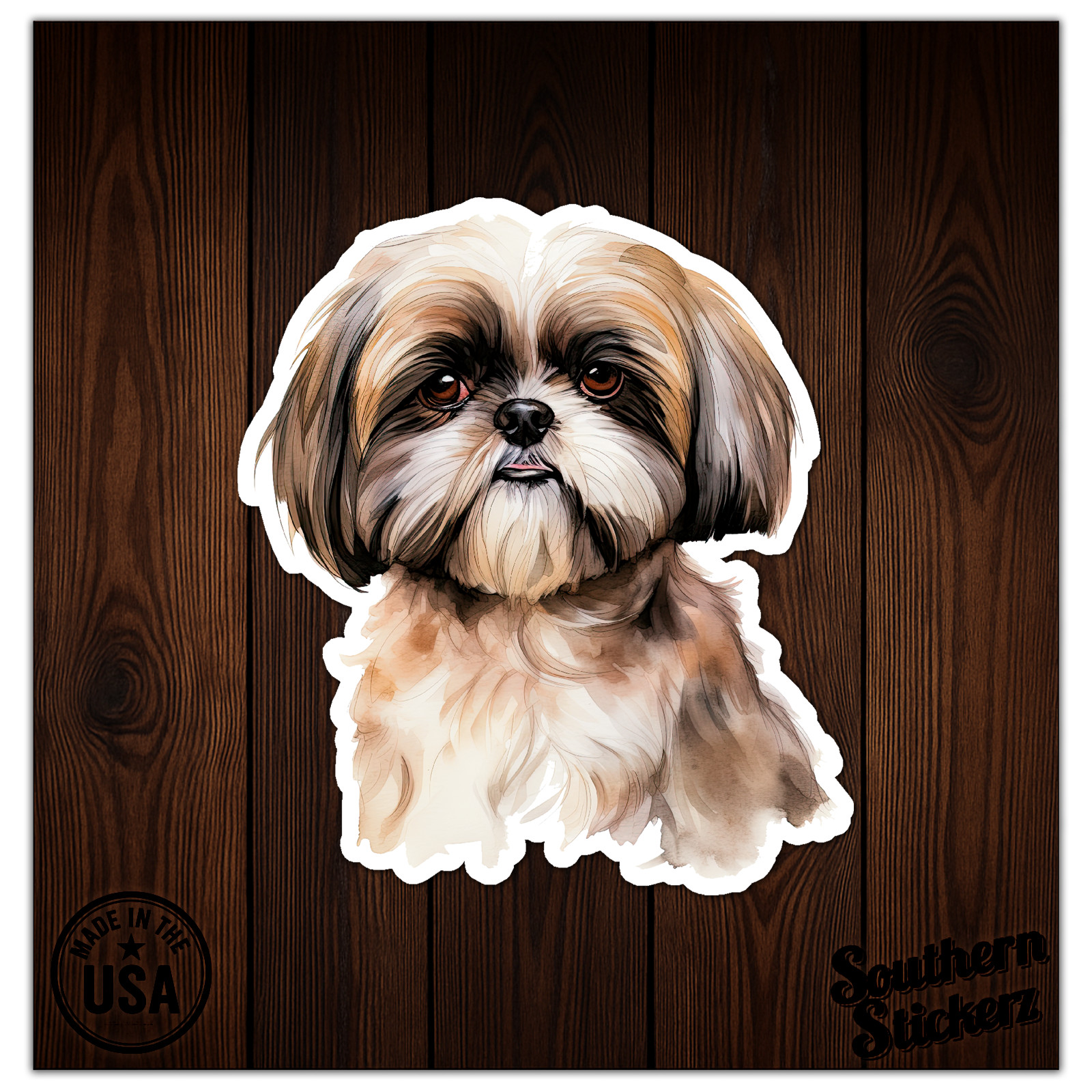 Shih Tzu Dog – Vinyl Decal Sticker – Car Window Laptop – ebn11384