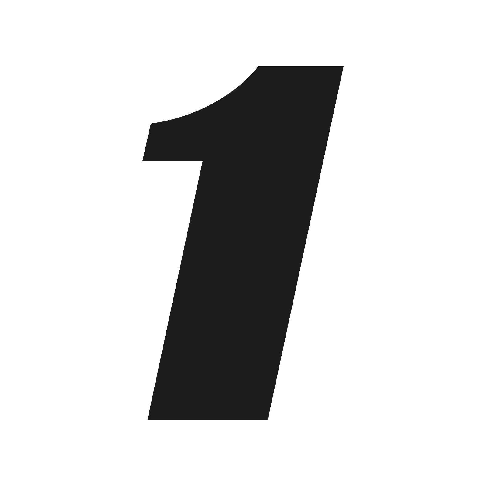Racing Number 1 Varsity font Vinyl decal One race sports font Sticker