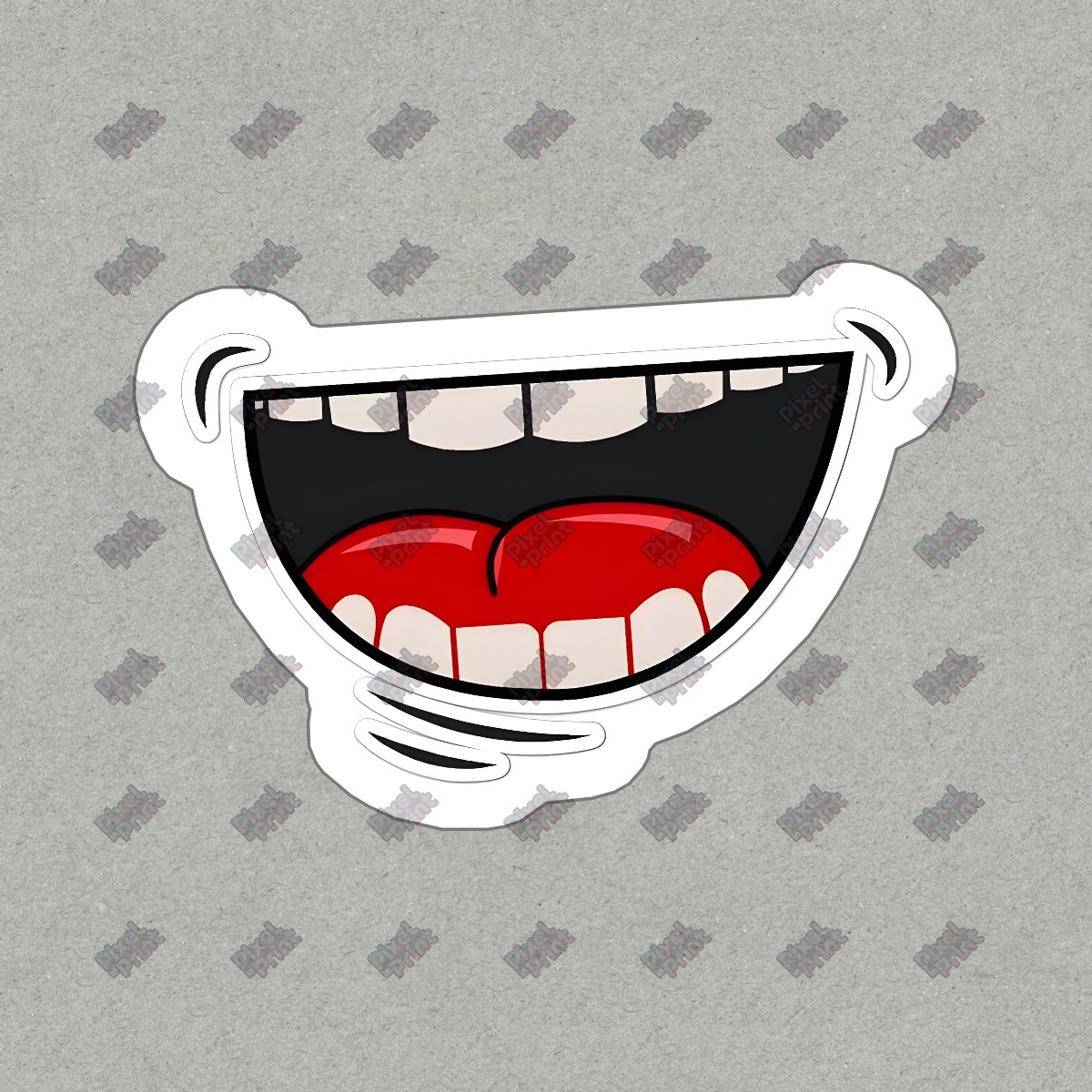 Fun Cartoon Mouth Vinyl Sticker Perfect for Laptops, Water Bottles, #930880