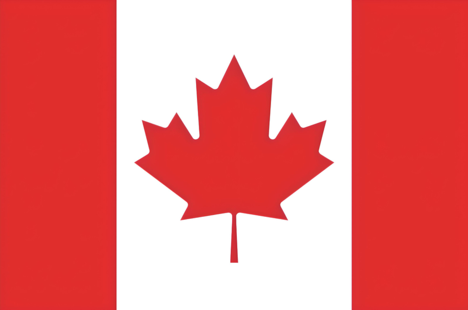 STICKER Canadian Flag Maple leaf red white vinyl laminated laptop water bottle