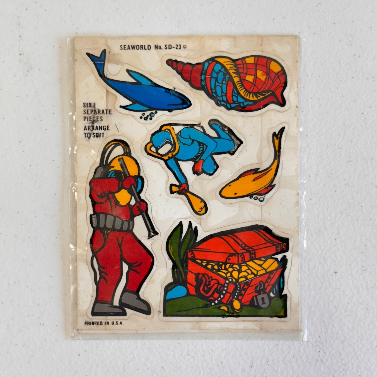Vintage 70s Stickers Lot Unopened Airplanes Seaworld Rare Retro Mid Century