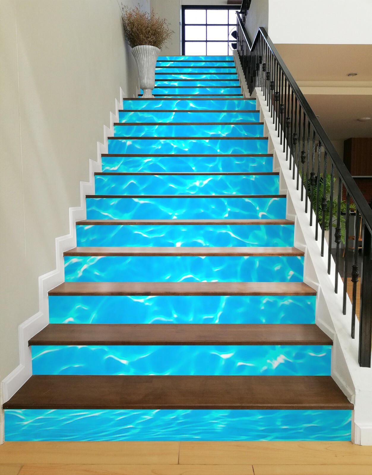 3D Blue Wave 536NA Stair Risers Decoration Photo Mural Decal Wallpaper Fay