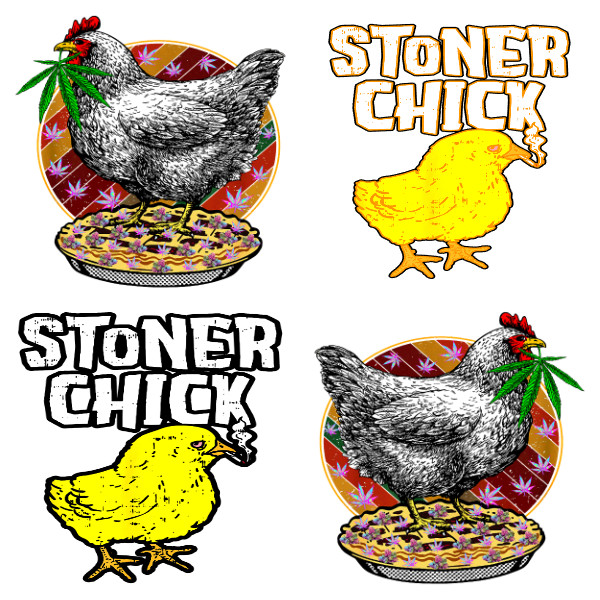 Vinyl Decal Chicken Pot Pie Weed Sticker Weatherproof UV Safe Added Layer