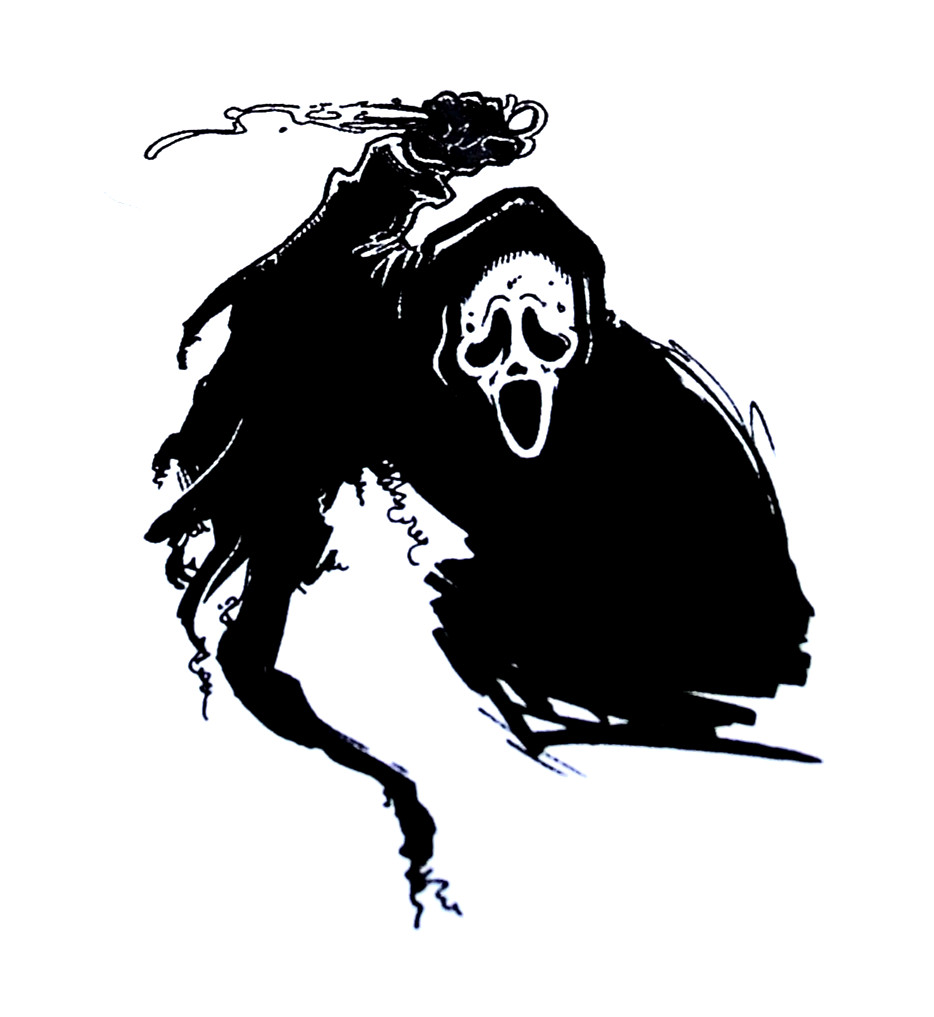 SCREAM – Cut Sticker Decal Scary Movie Horror Film Ghost Face "Scream"