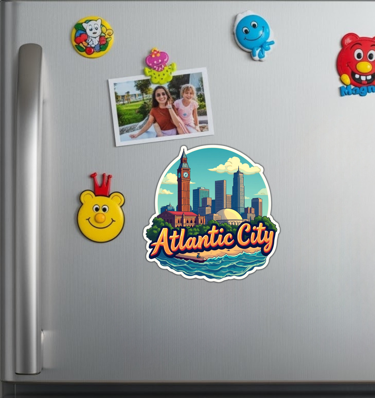 Atlantic City New Jersey Fridge Magnet or Laptop Sticker