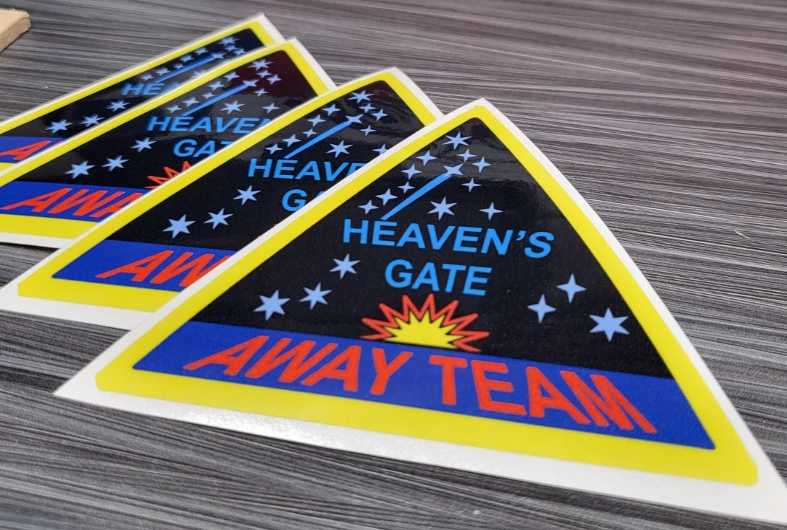 LAMINATED HEAVEN'S GATE AWAY TEAM STICKER