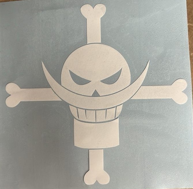 One piece Jolly Roger whitebeard anime die cut vinyl decal sticker window