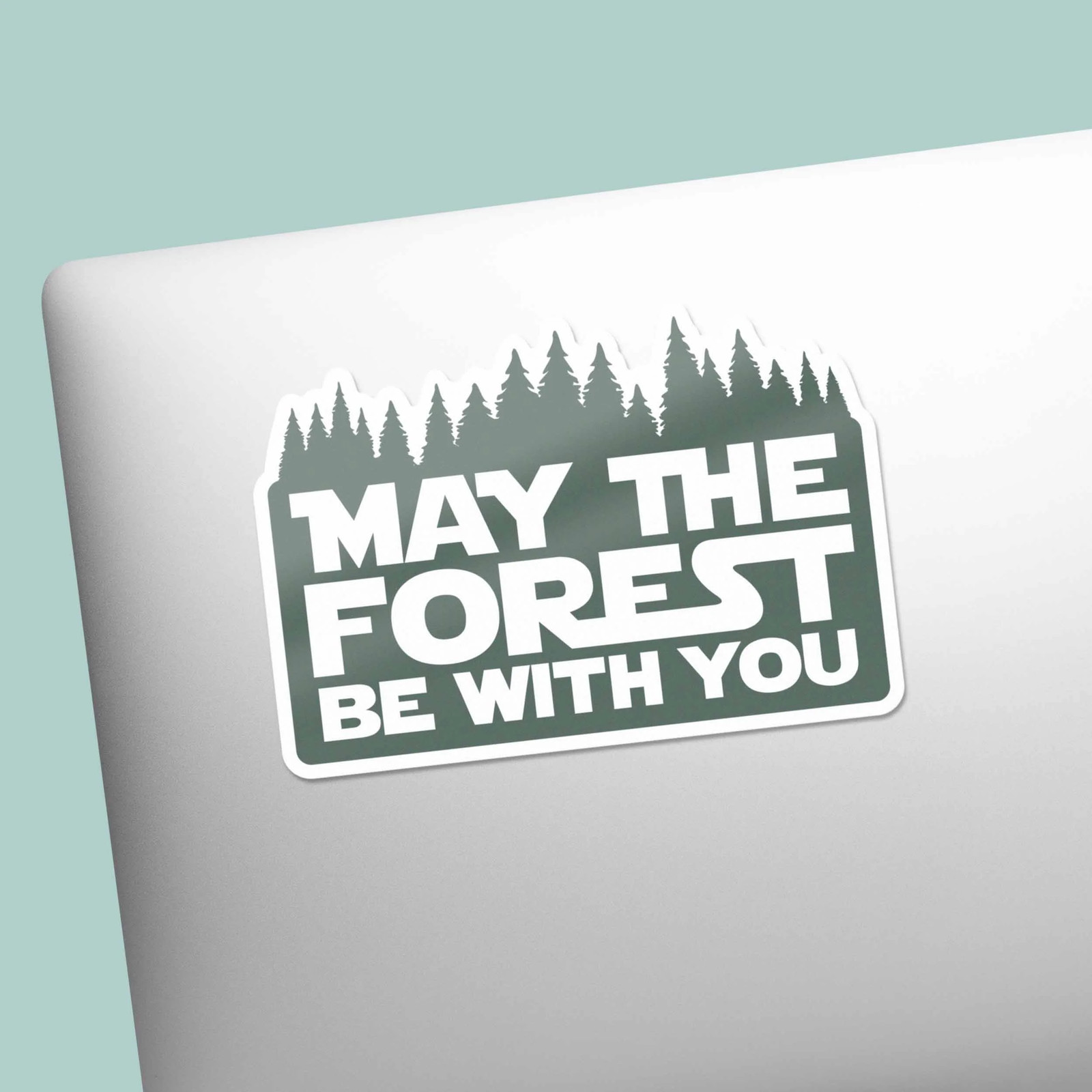 May the Forest Be With You Funny Nature Sticker