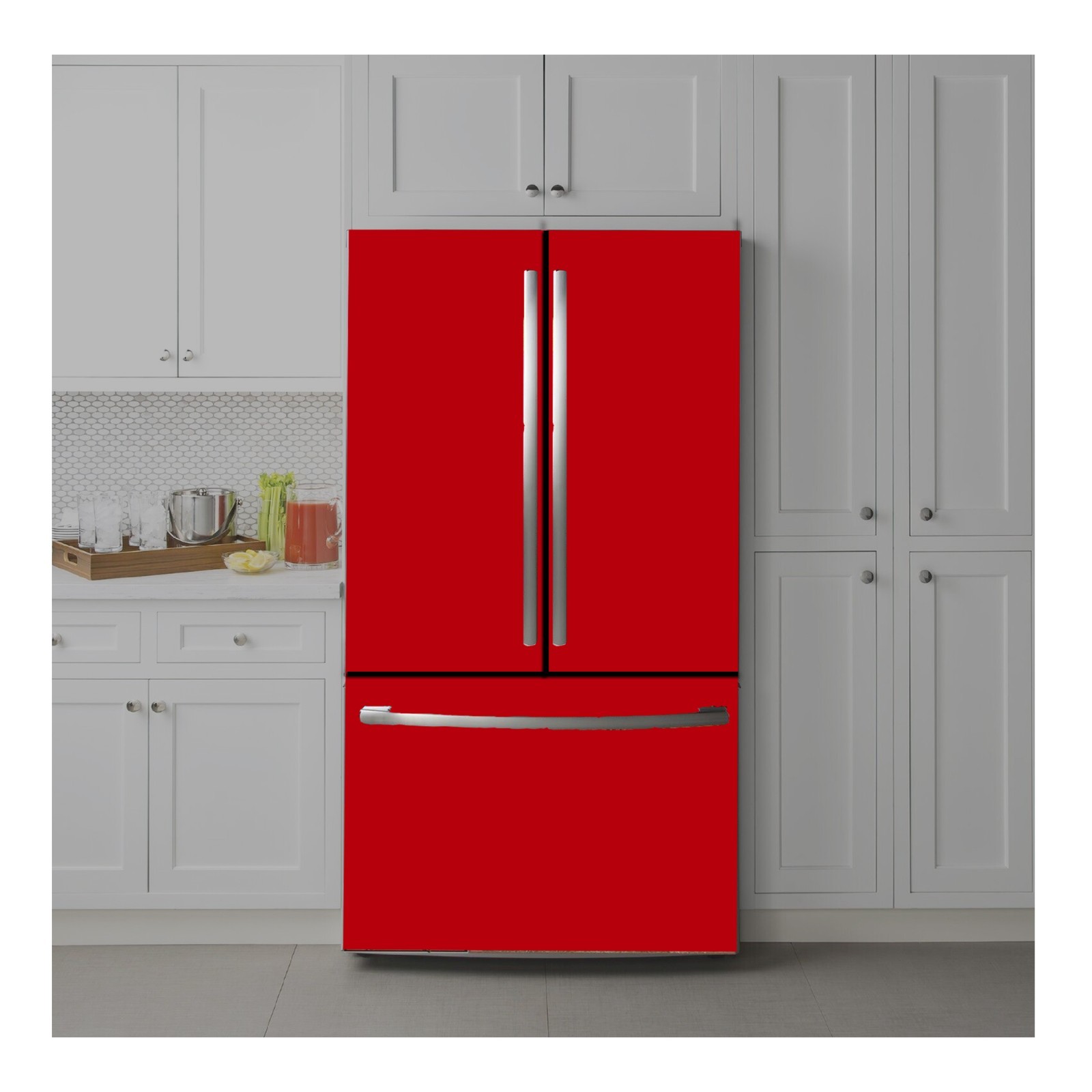 Vintage Retro Style Fridge Wrap Refrigerator Vinyl Decal