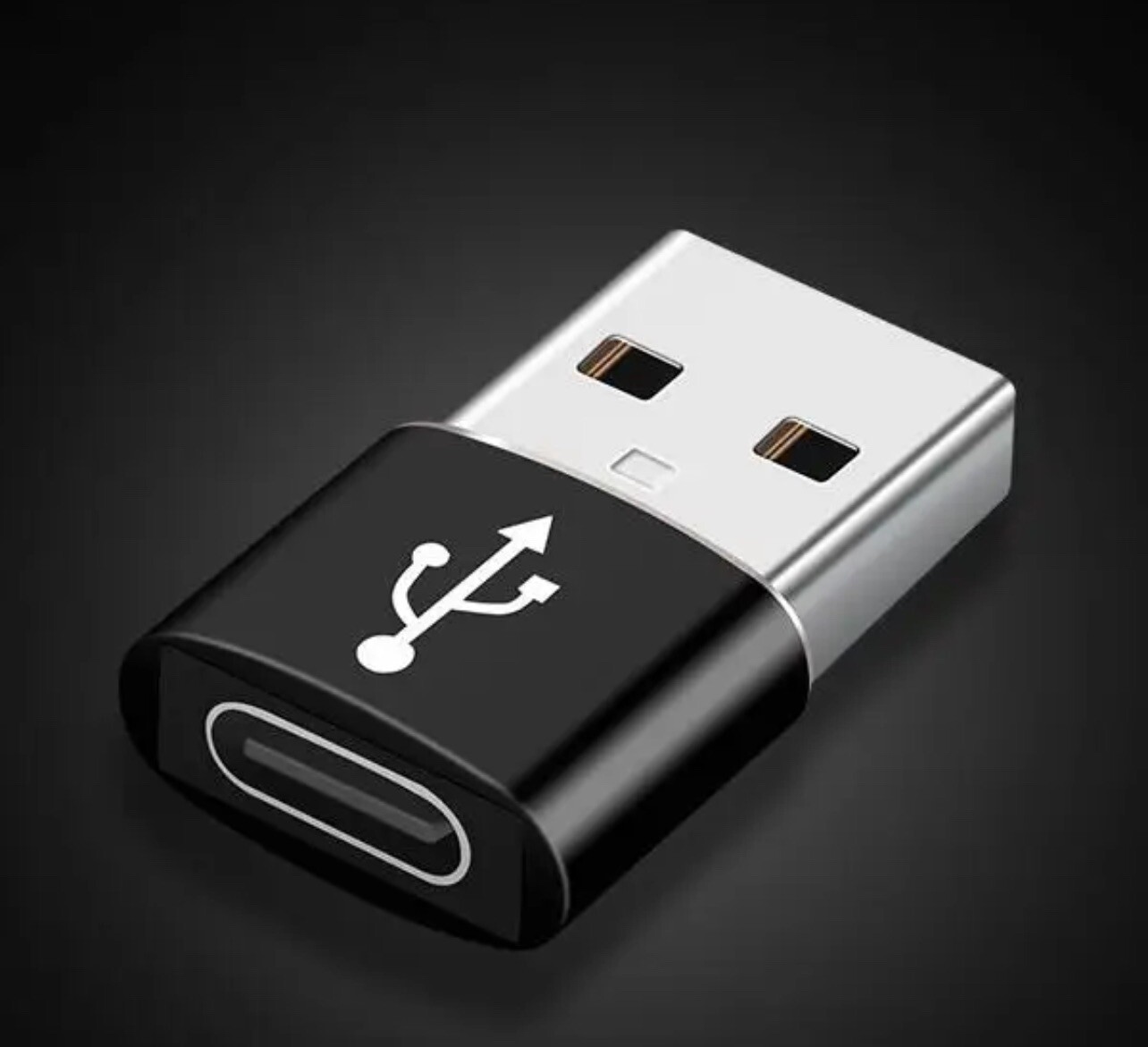 2 Pack Black USB C 3.1 Type C Female USB 3.0 Type A Male Port Converter Adapter