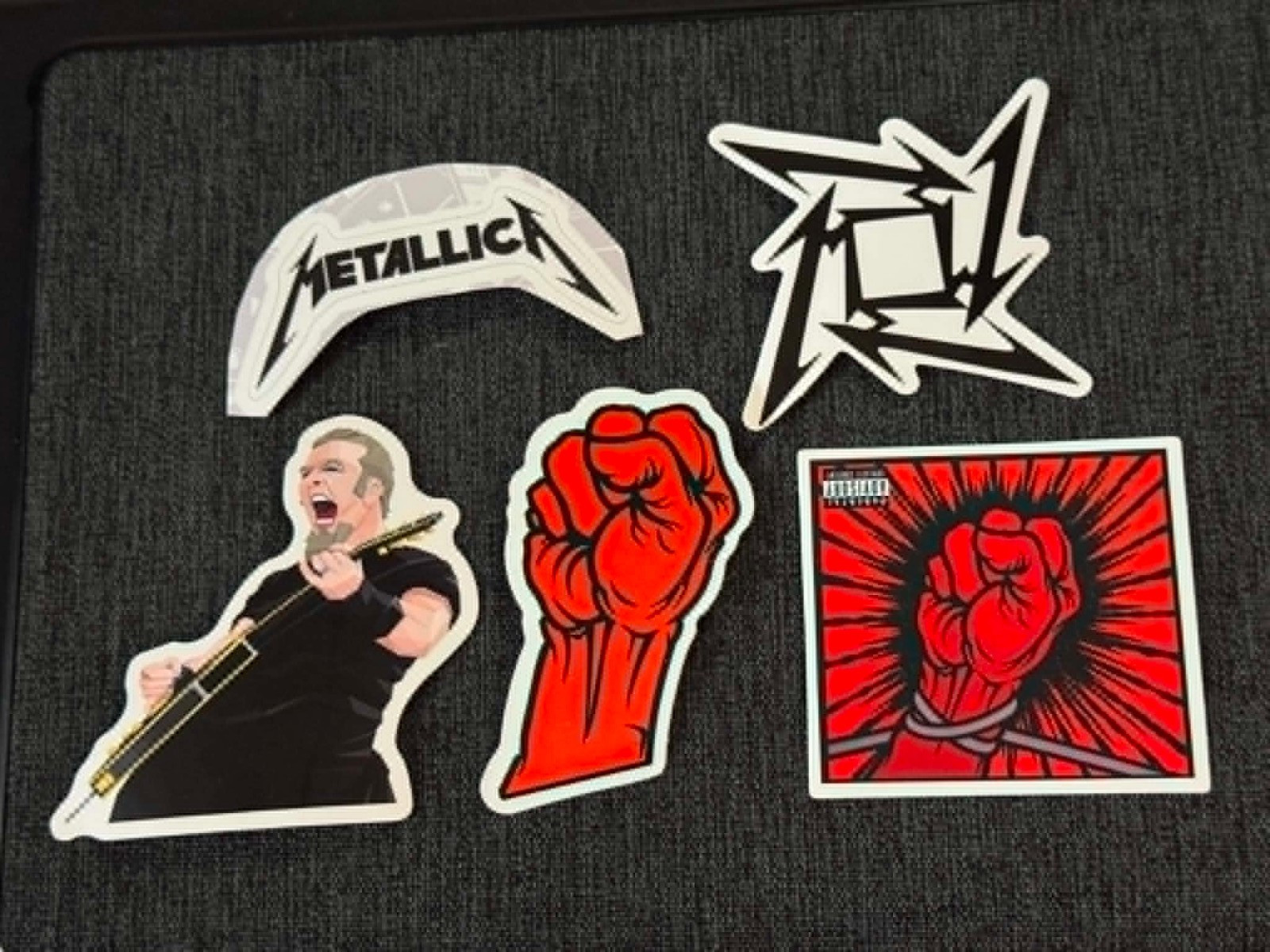 Lot (5) METALLICA 1" to 2 3/4" Band Logo STICKERS HETFIELD Free SHIP! Fast!