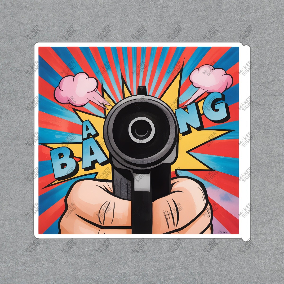 Comic Style BA BANG Wall Art Sign Colorful Pop Culture Decor for #8278