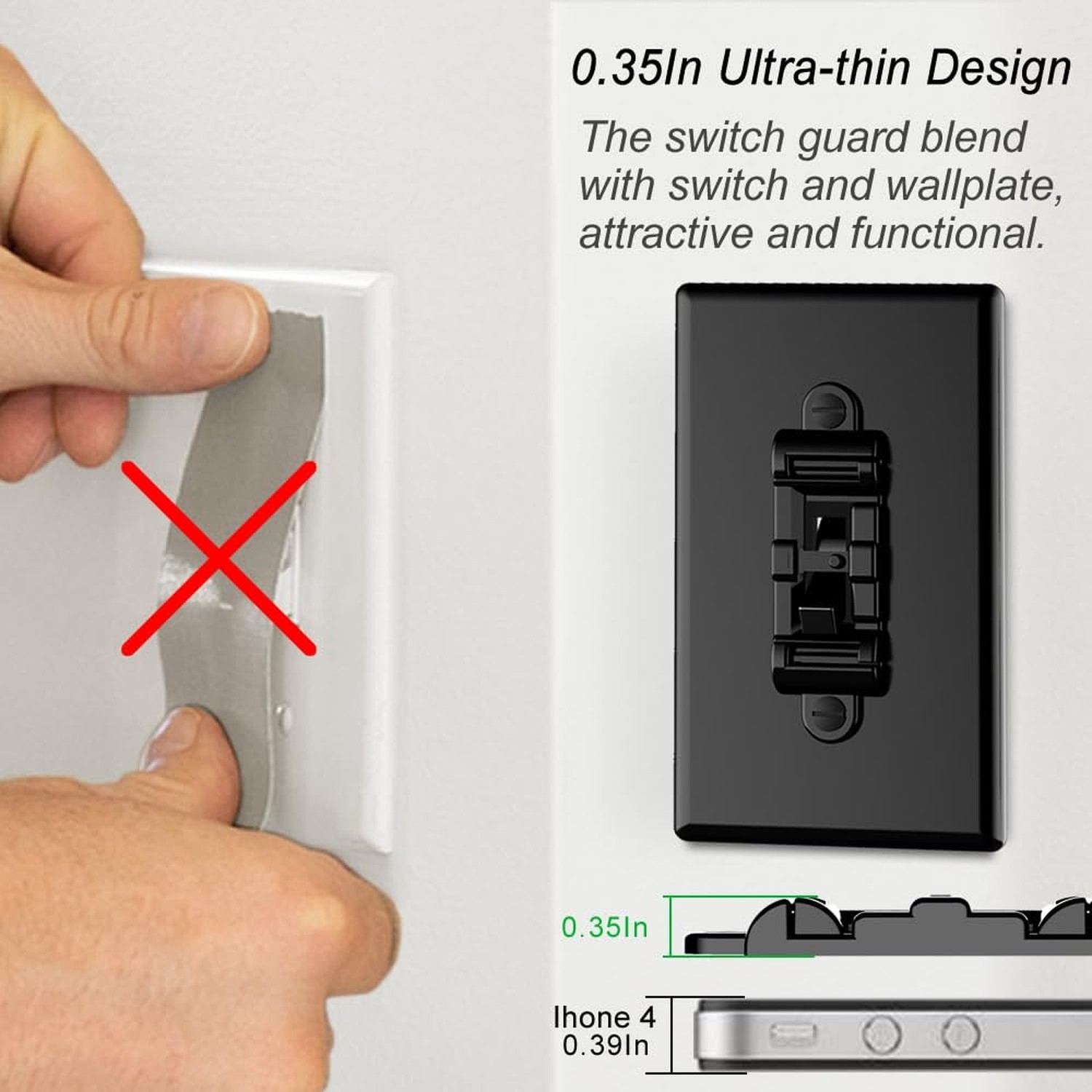 Light Switch Cover Guard,Toggle Lightswitch Coverplate Lock,Child Proof Switc…