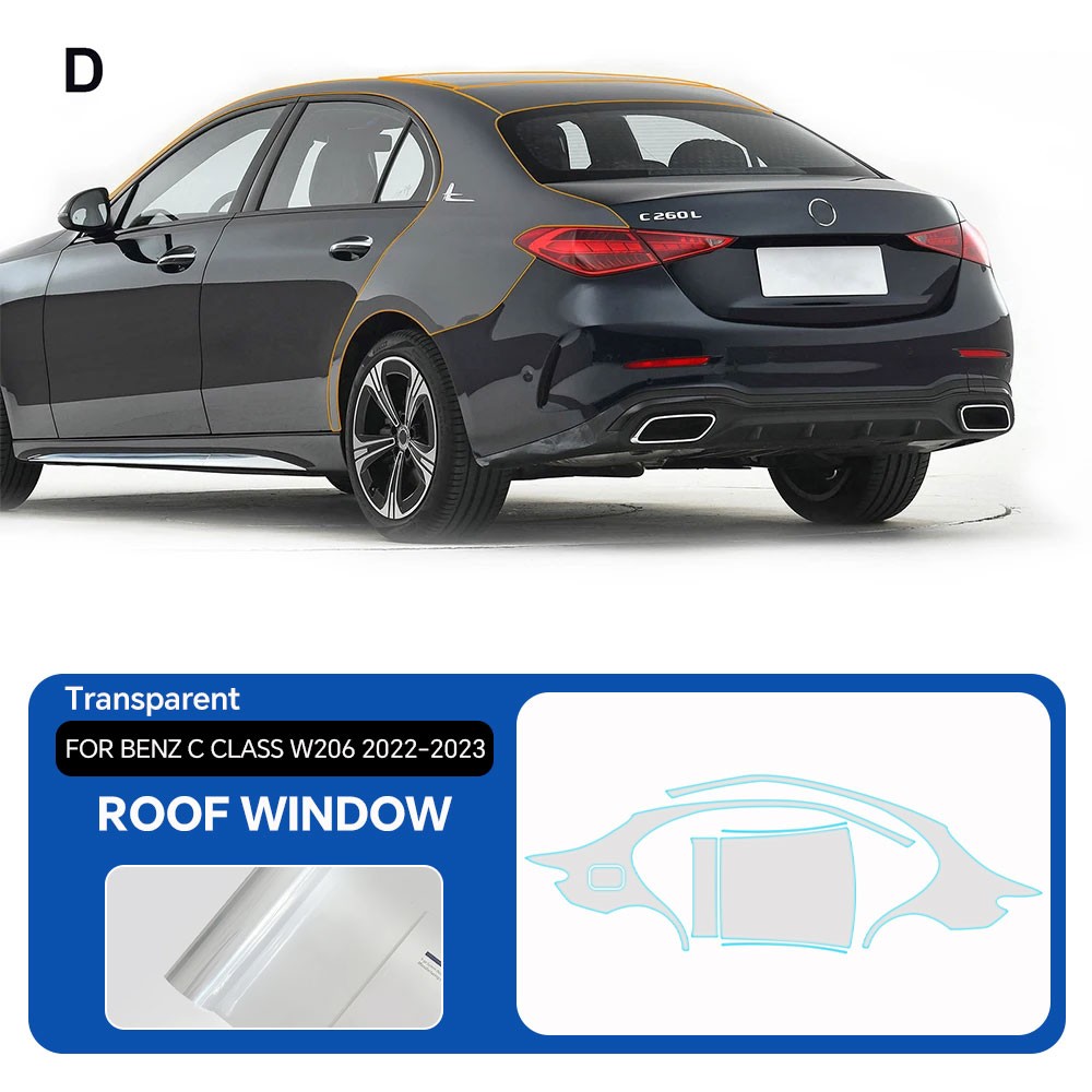 Full Car For Mercedes C Class W206 2022-2025 Precut Paint Protection Film PPF