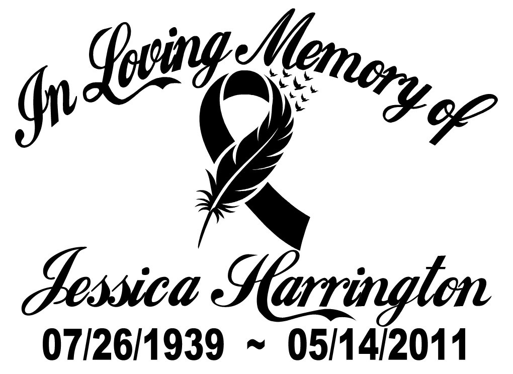 In Loving Memory Decal Cancer Ribbon Wings Bird Feather Car Vinyl Sticker Custom