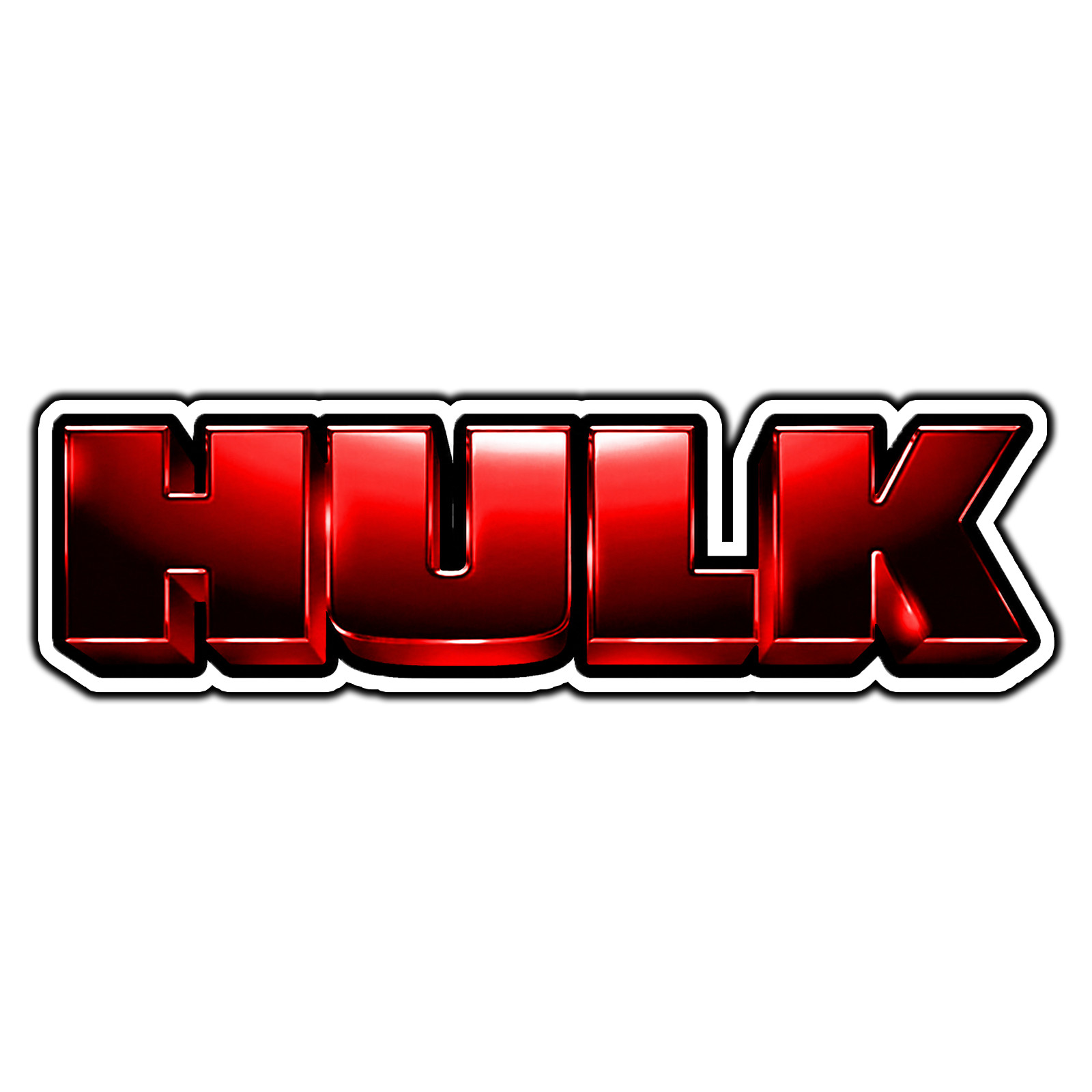Hulk Title Red Logo #4 Sticker Waterproof Vinyl Decal Die-Cut Garage Car