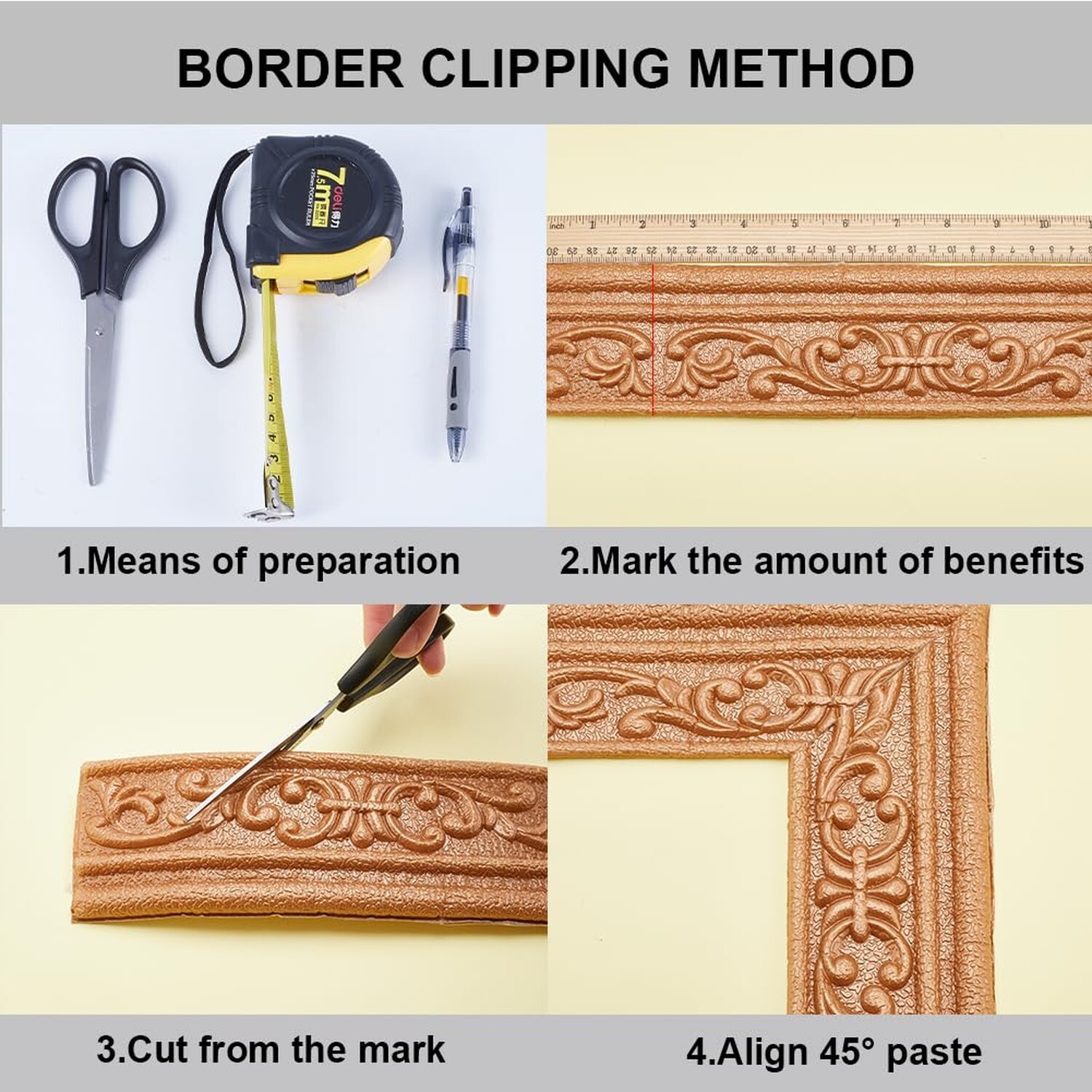 CRASPIRE 165 x 3in Crown Molding Peel and Stick Foam Brown Self Adhesive Flex…