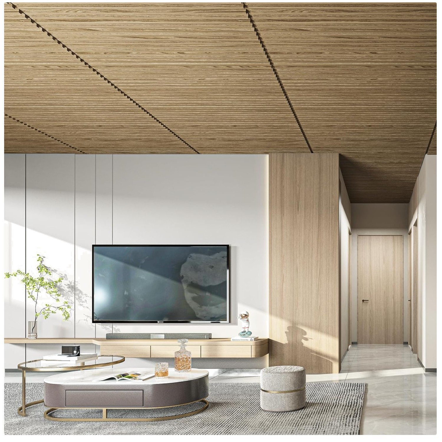 3D Wall Panels 6-Pack – Modern PVC Slat Design`