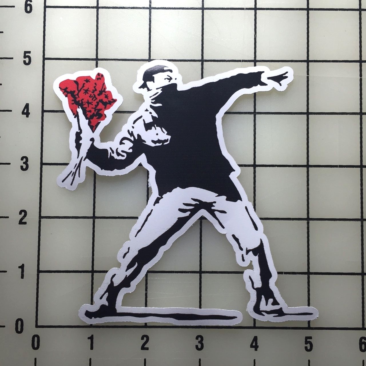 Banksy Flowers 5" Wide VInyl Decal Sticker – BOGO