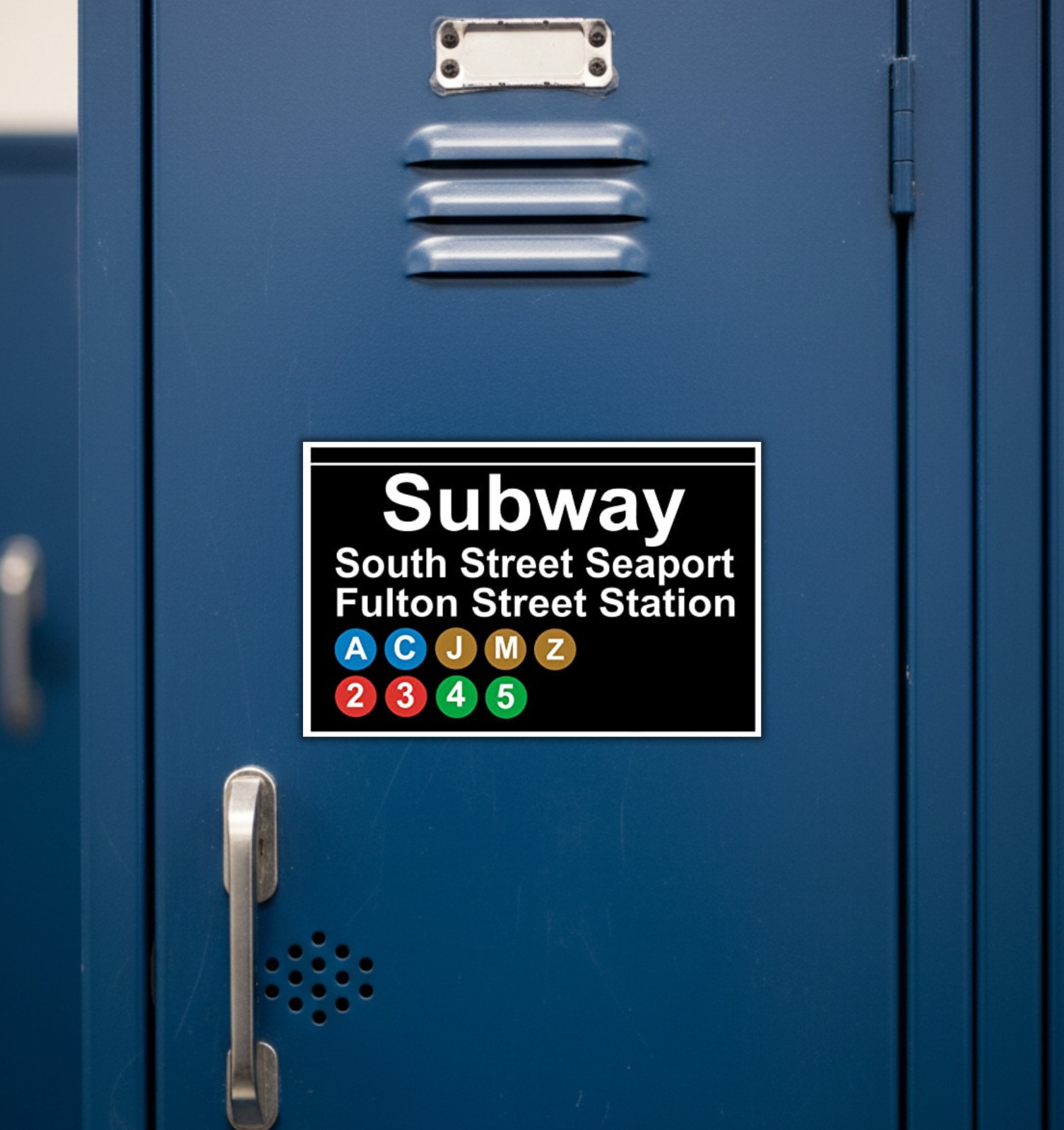 NYC Subway Signs Die Cut Glossy Fridge Magnets