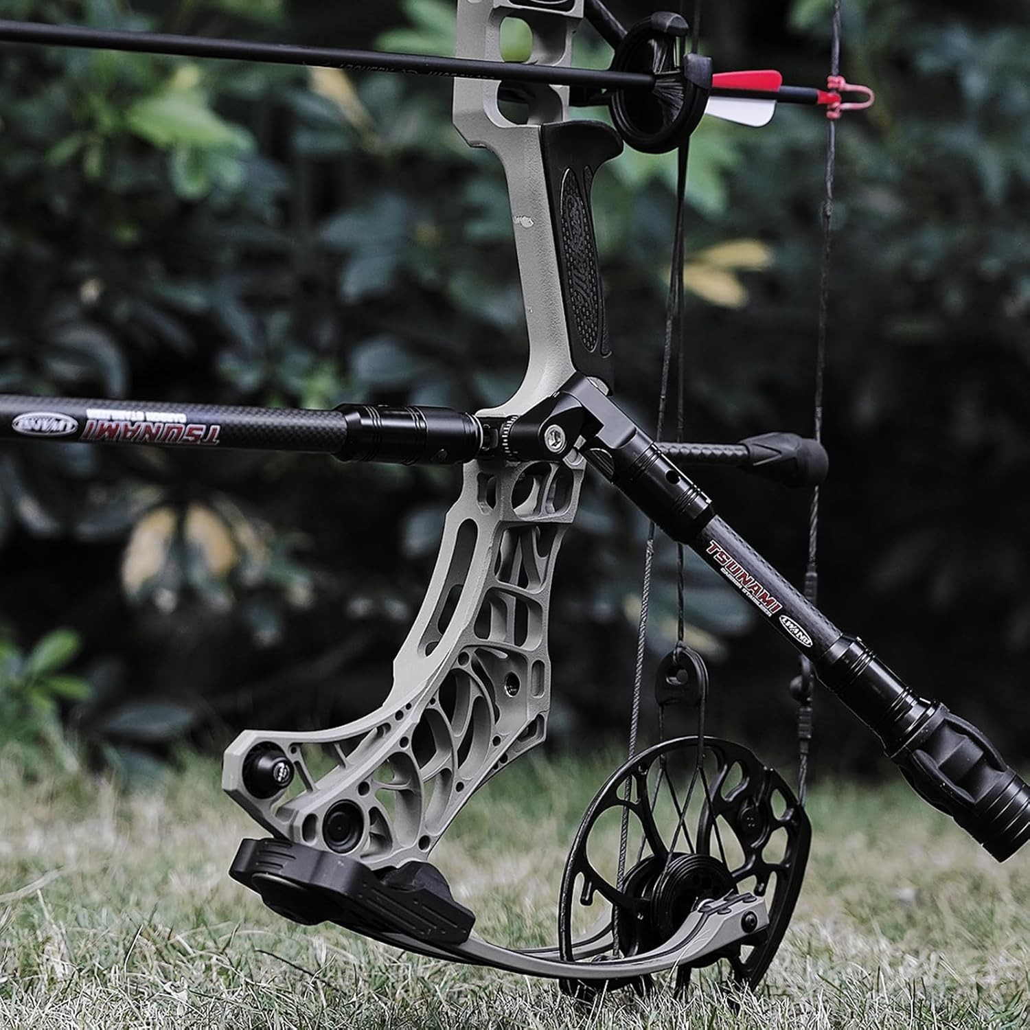 Single Side Adjustable V-Bar Mount Quick Disconnect Bow Rod Stabilizer, Archery