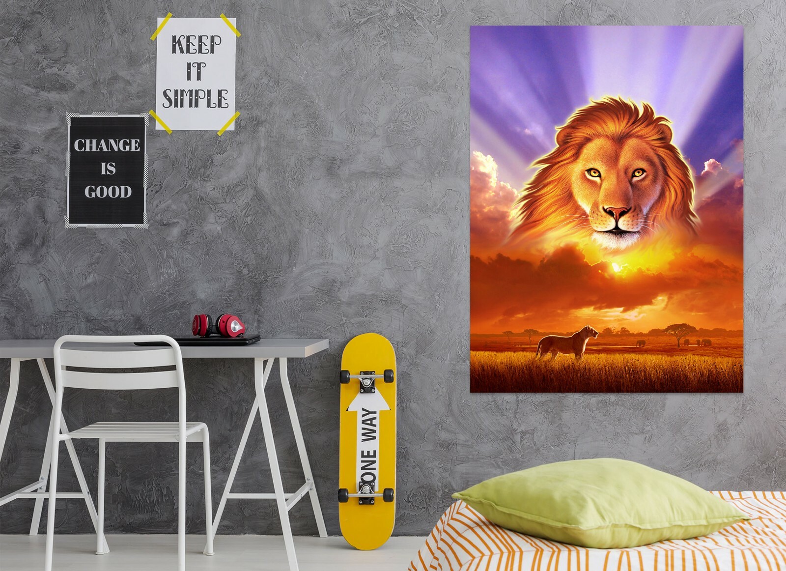 3D Sunshine Lion ZHU476 Wall Stickers Wall Murals Wallpaper Jerry LoFaro Amy
