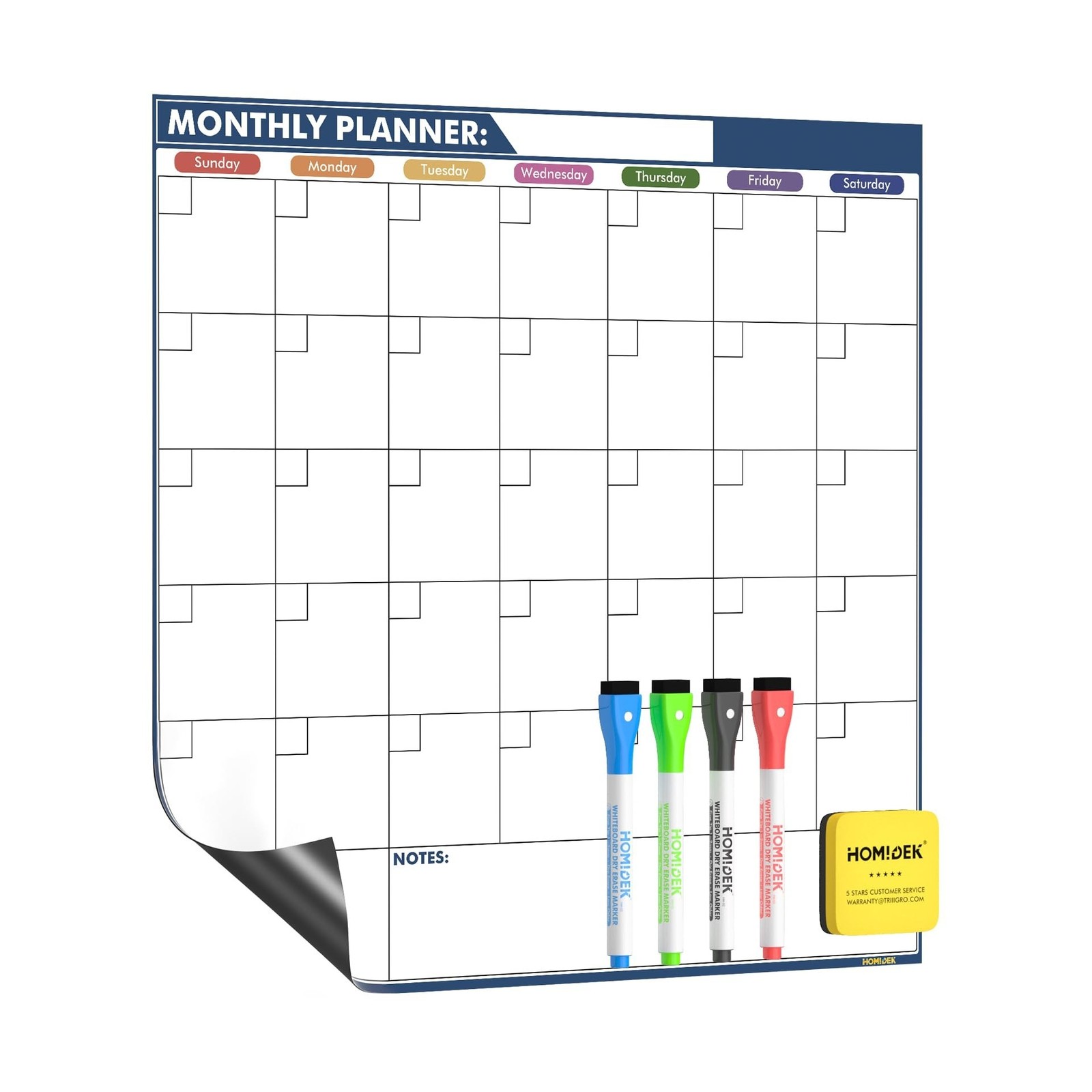 HOMiDEK Magnetic Dry Erase Calendar for Refrigerator – Large Fr… FAST USA SHIP