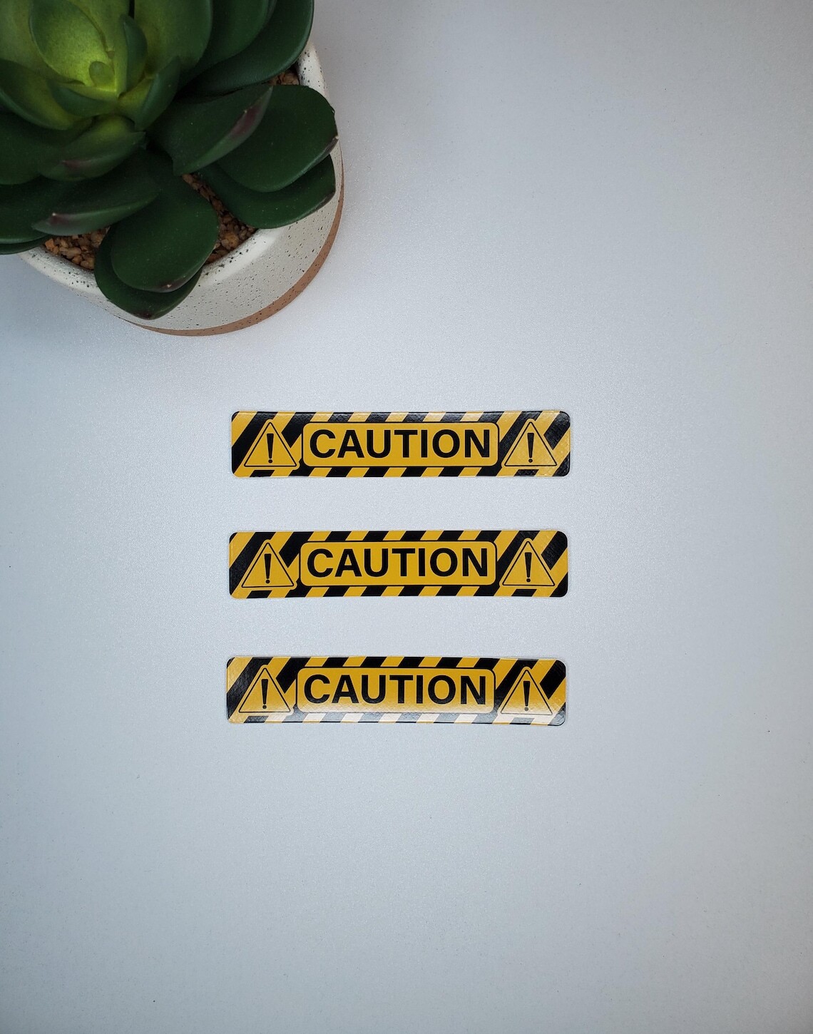 Caution Vinyl Sticker | Die Cut, Glossy, Vinyl | Warning Stickers | Style C