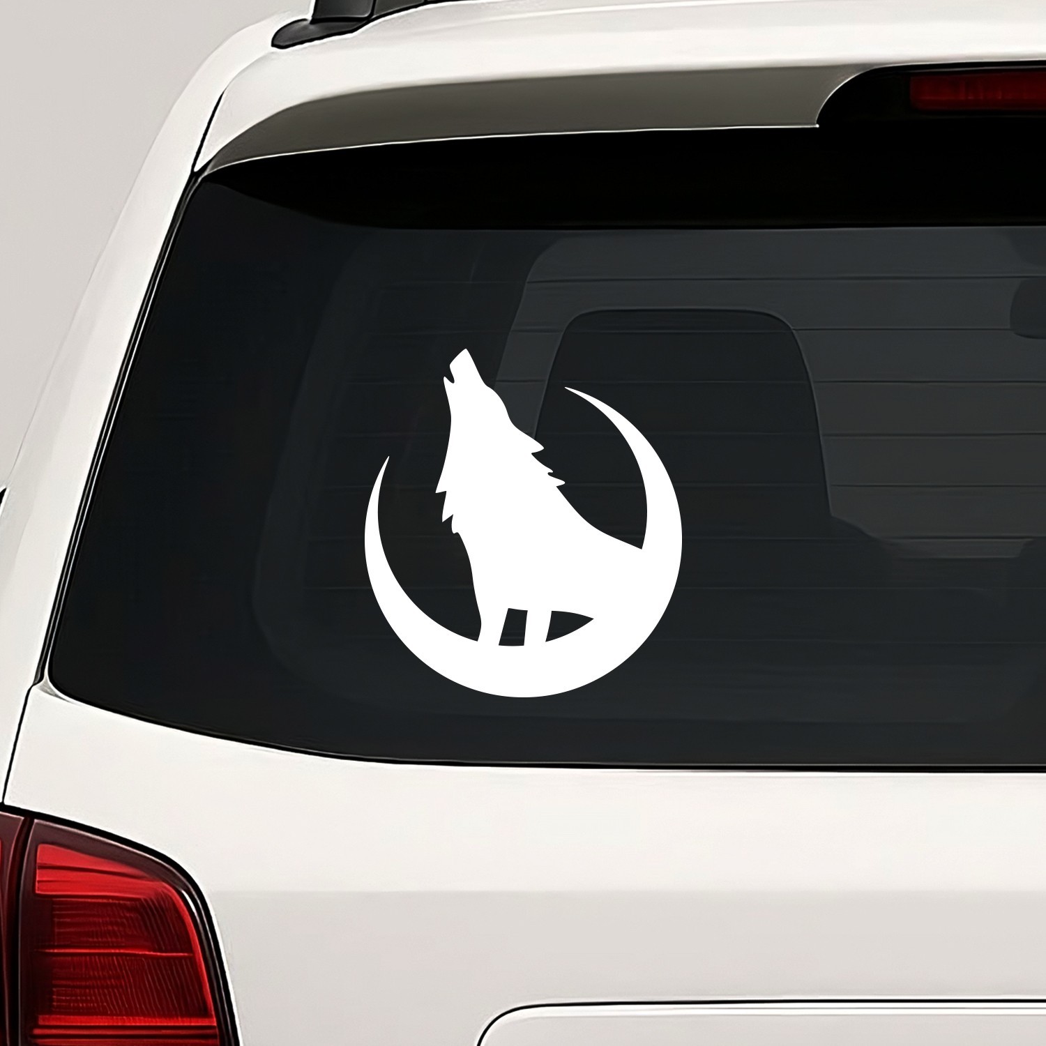 Wolf Howling Vinyl Die Cut Decal Sticker – Moon Animal