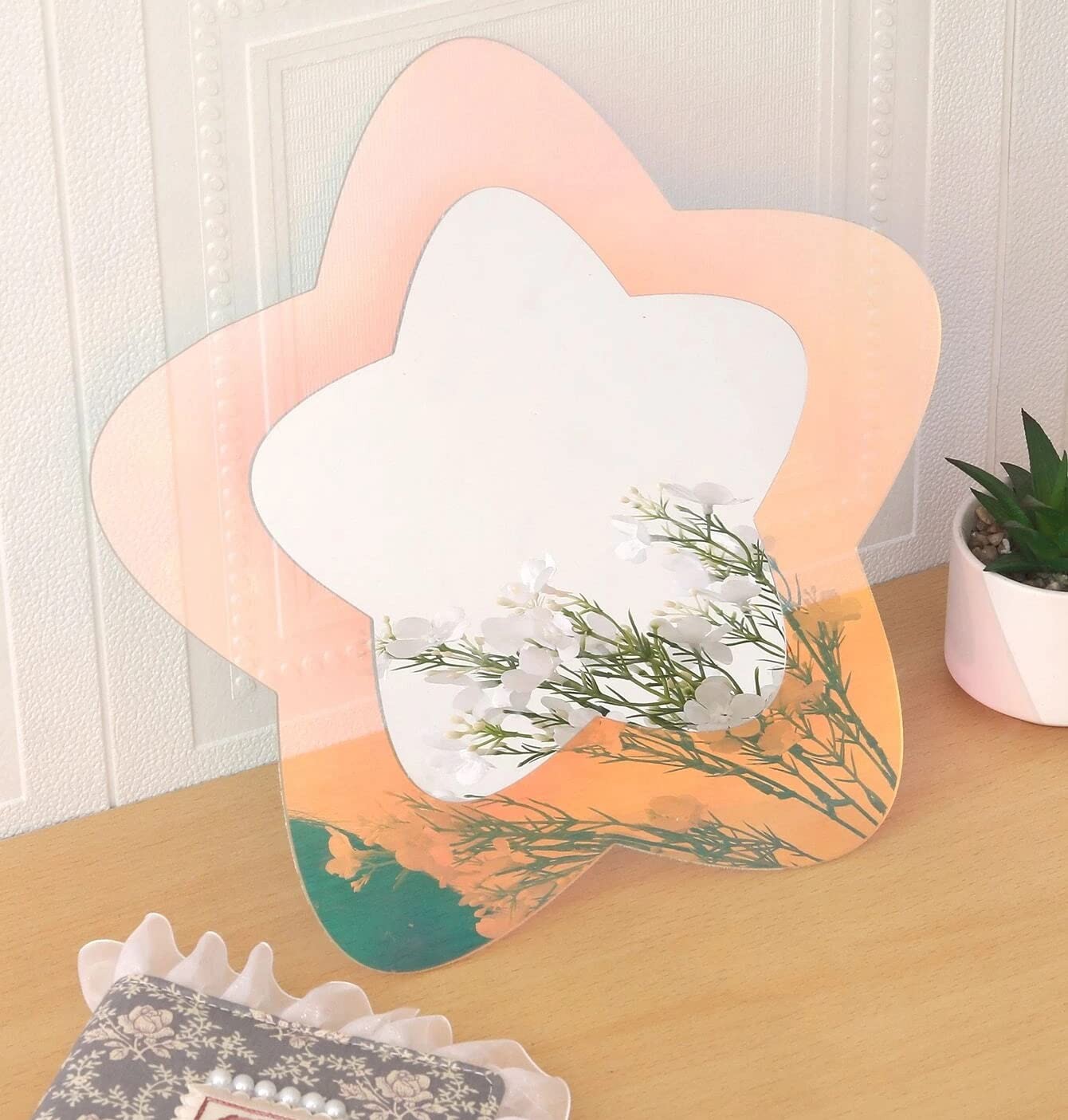 Iridescent Acrylic Mirror Wall Stickers, -Adhesive Colorful Mirror Wall Stick…