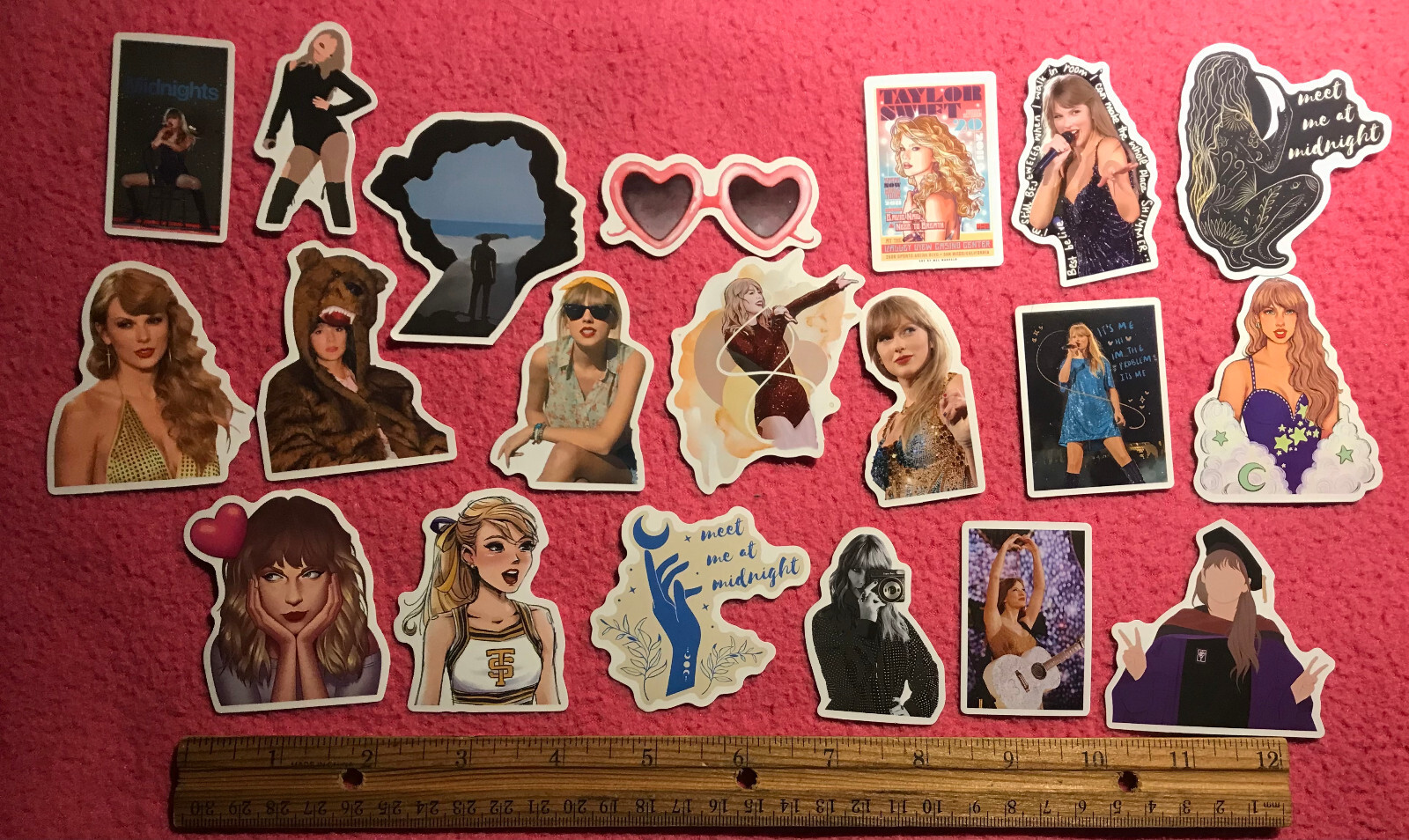 LOT OF 10 TAYLOR SWIFT Stickers Music Concert Decals songs lyrics swiftie pics