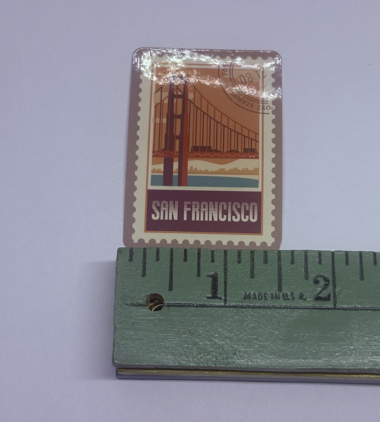 Golden Gate Bridge Postage Stamp Novelty Sticker Vinyl Decal Travel Cool Art Tc9