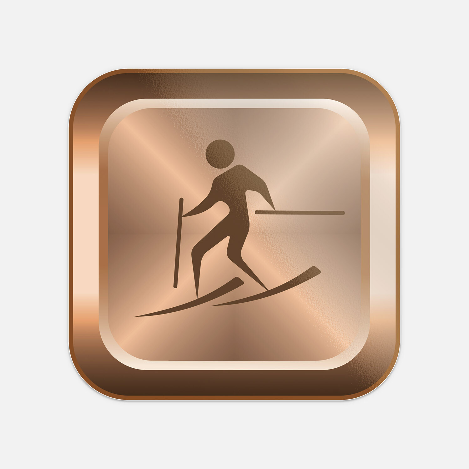 Skiing Sport Sign Emblem Vinyl Sticker Decal