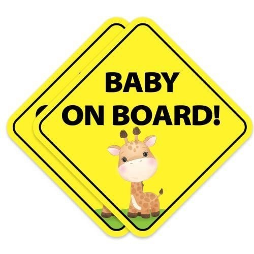 BABY ON BOARD STICKER DECAL 4 x 4 inches, Water proof,Dino, Animals, Cute sticke