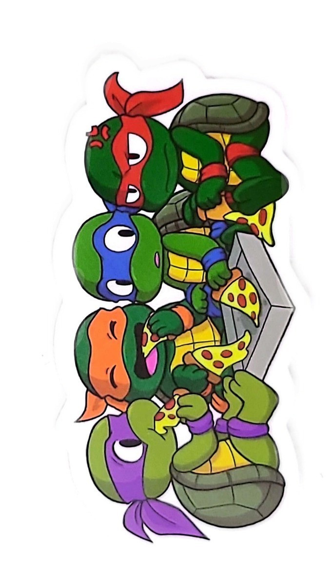 TMNT STICKER X VYNIL HIGH GLOSS DIECUT STICKER X 3X2 INCHES STICKER X TMNT STICK