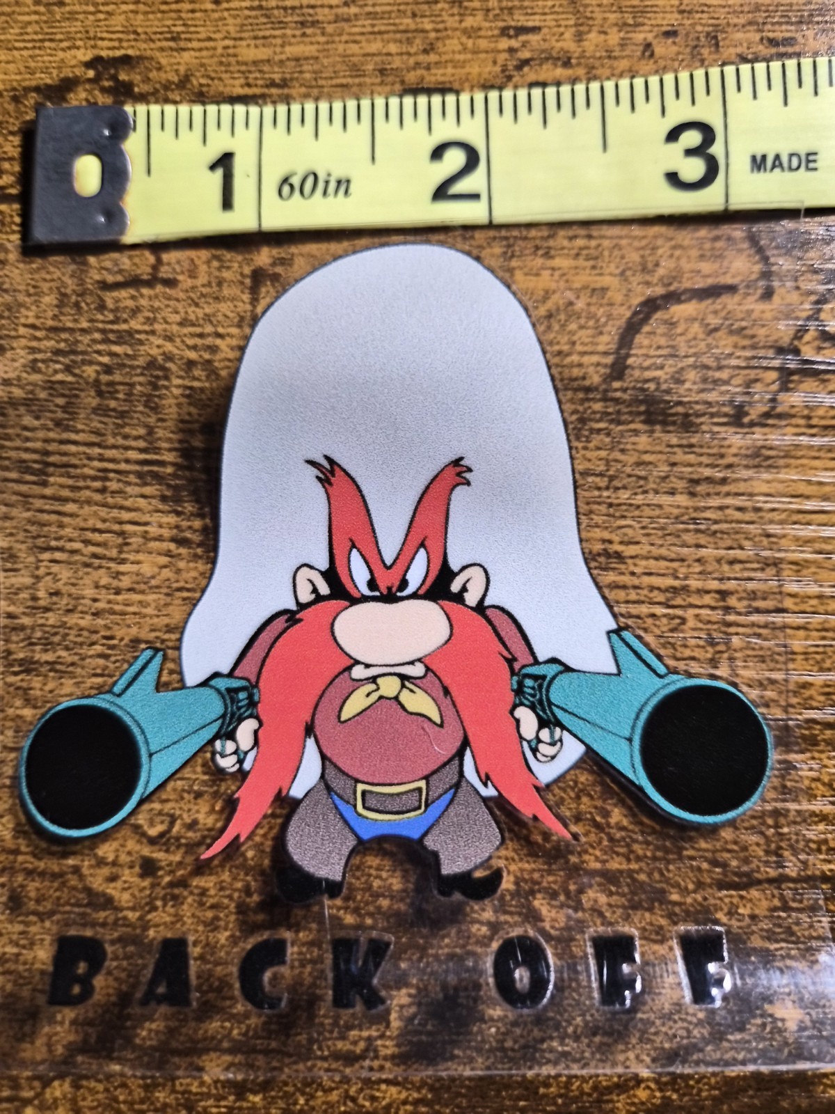 YOSEMITE SAM BACK OFF High Quality UV DTF Decal Sticker NOT VINYL