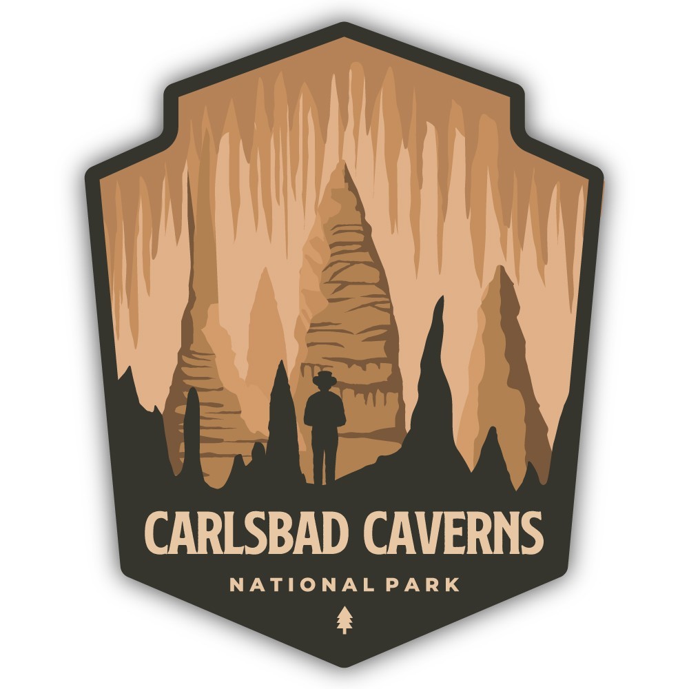 Carlsbad Canyon National Park Emblem Art Cut To Shape Vinyl Sticker