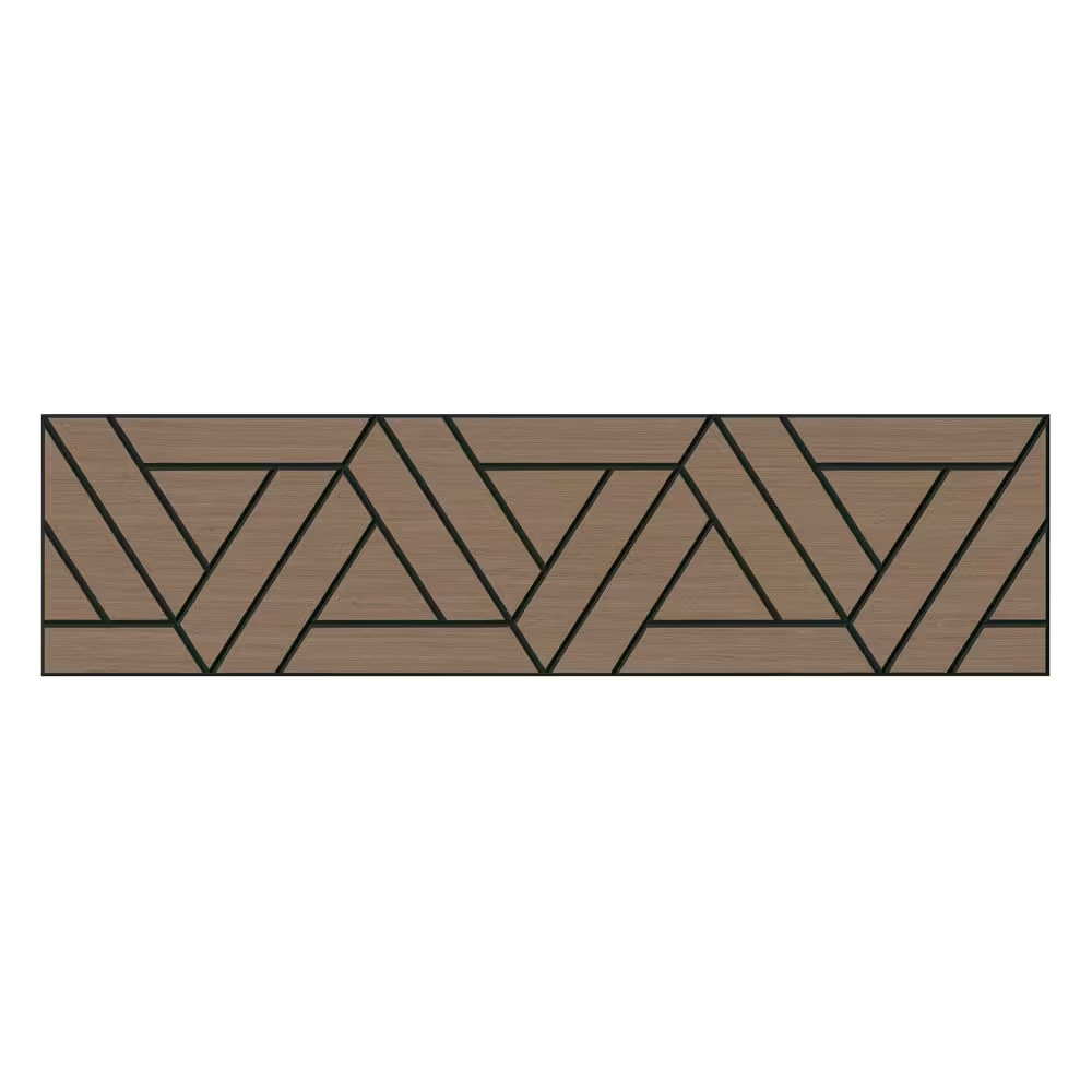 Kaleidoscope Cafe 5.5 In. T X 46 In. X 12.3 In. Beige Wood Peel and Stick Sound