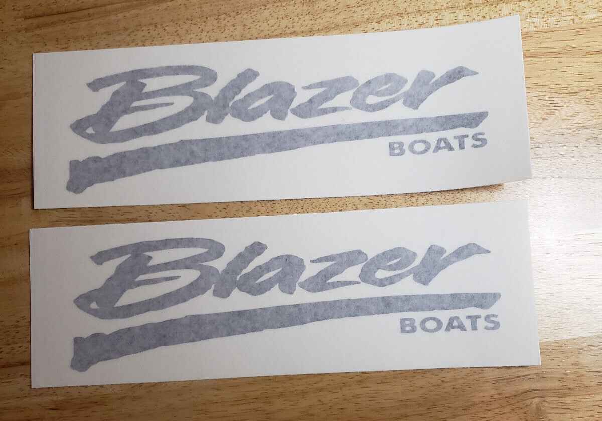 Blazer Boats Stickers Decals GLOSS BLACK 16X4.8" pair FAST USA