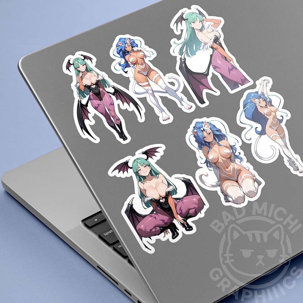 Darkstalkers Waifu Vinyl Sticker Waifu Anime Manga Kawaii Laptop Skateboard Car