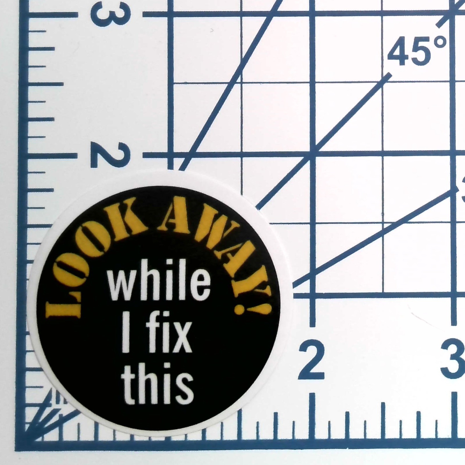 Look Away While I Fix This Vinyl Sticker Funny Mechanic Handyman Gag Decal