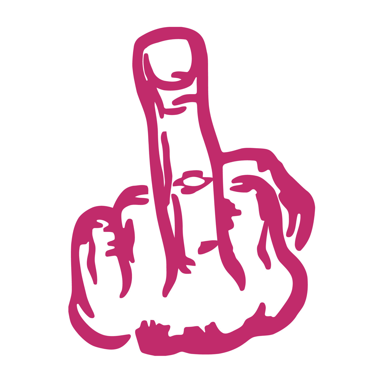 Middle Finger Die Cut Vinyl Decal No Background Multiple Colors Made in USA