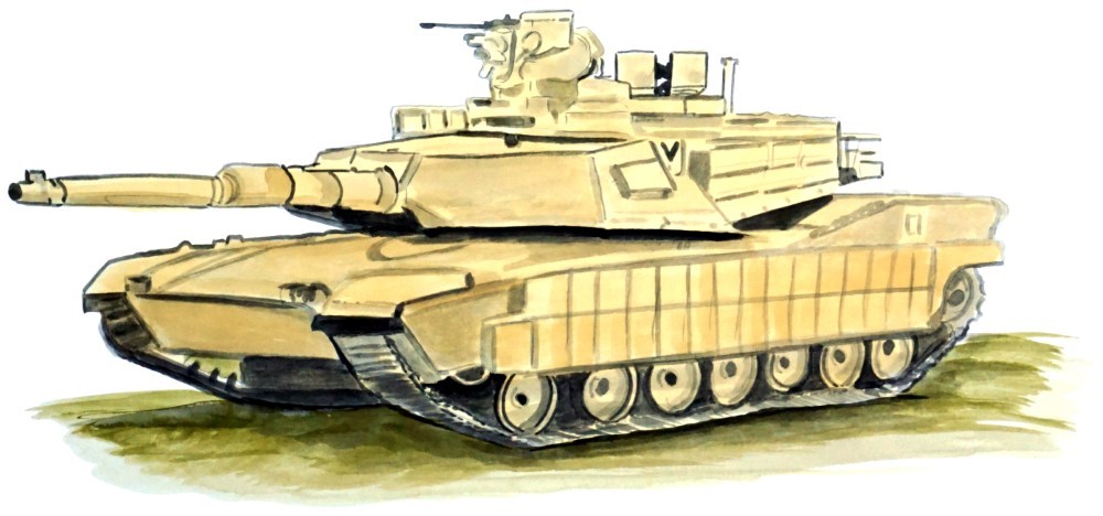 Decal Vinyl Sticker Abrams Tank Made in USA