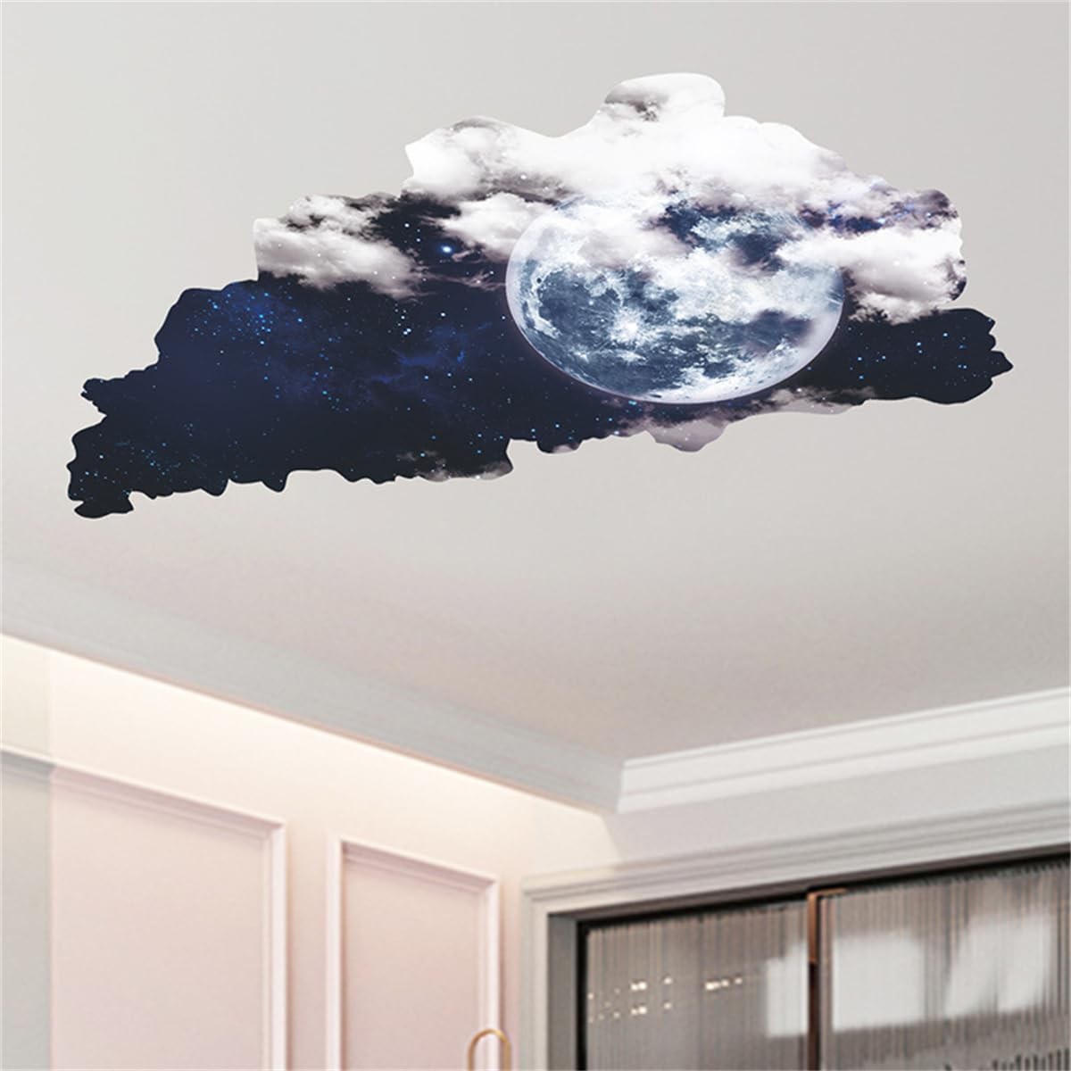 3D Universe Starry Sky Wall Sticker Blue Cosmic Ceiling Decor Creative Starry…