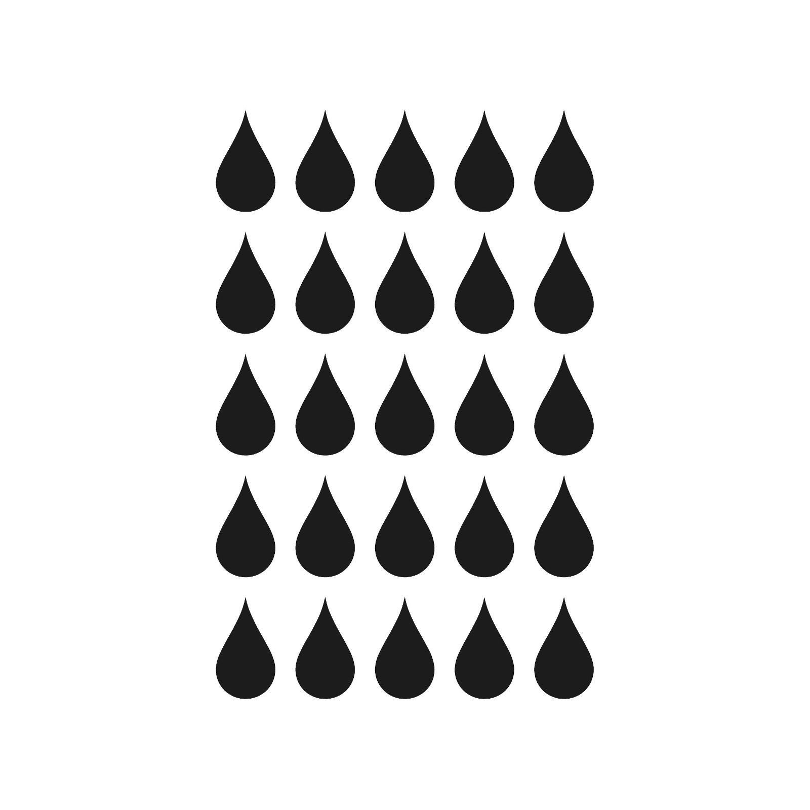 Tiny droplet Symbol Vinyl Decals set of 25 water drops Stickers Sheet