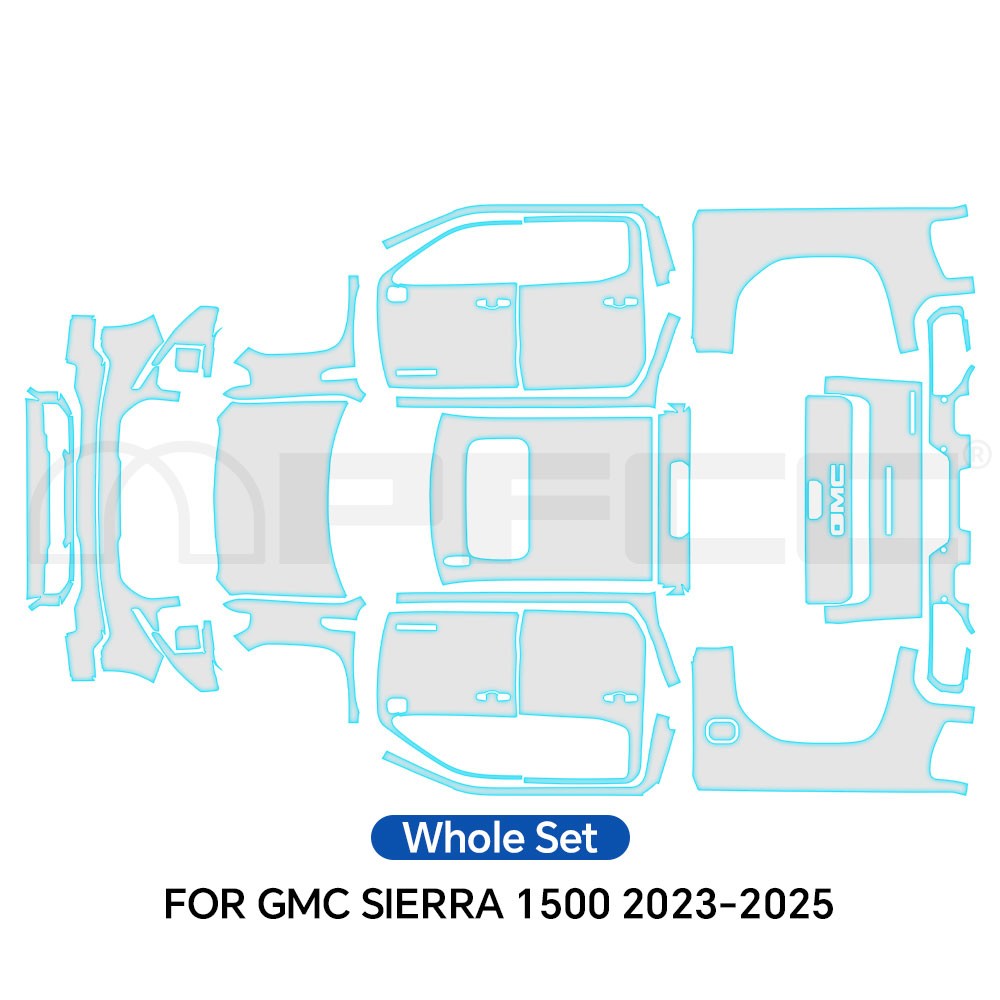 Full Car For GMC Sierra 1500 2023-2025 Precut Paint Protection Film 8.5Mil PPF