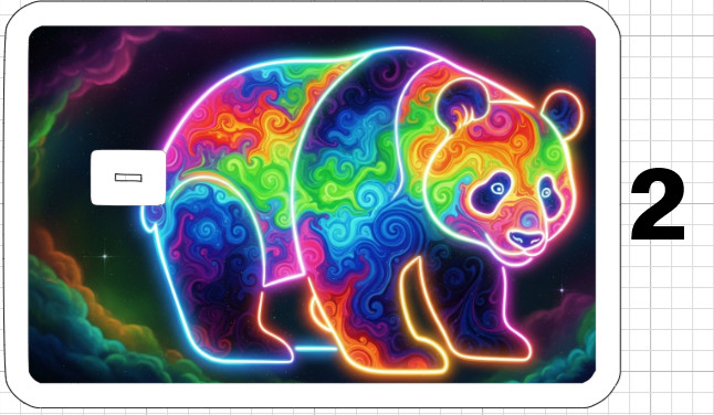 Psychedelic Panda Bear ATM Debit Credit Sticker Skin 420 Cannabis Pot Party USA