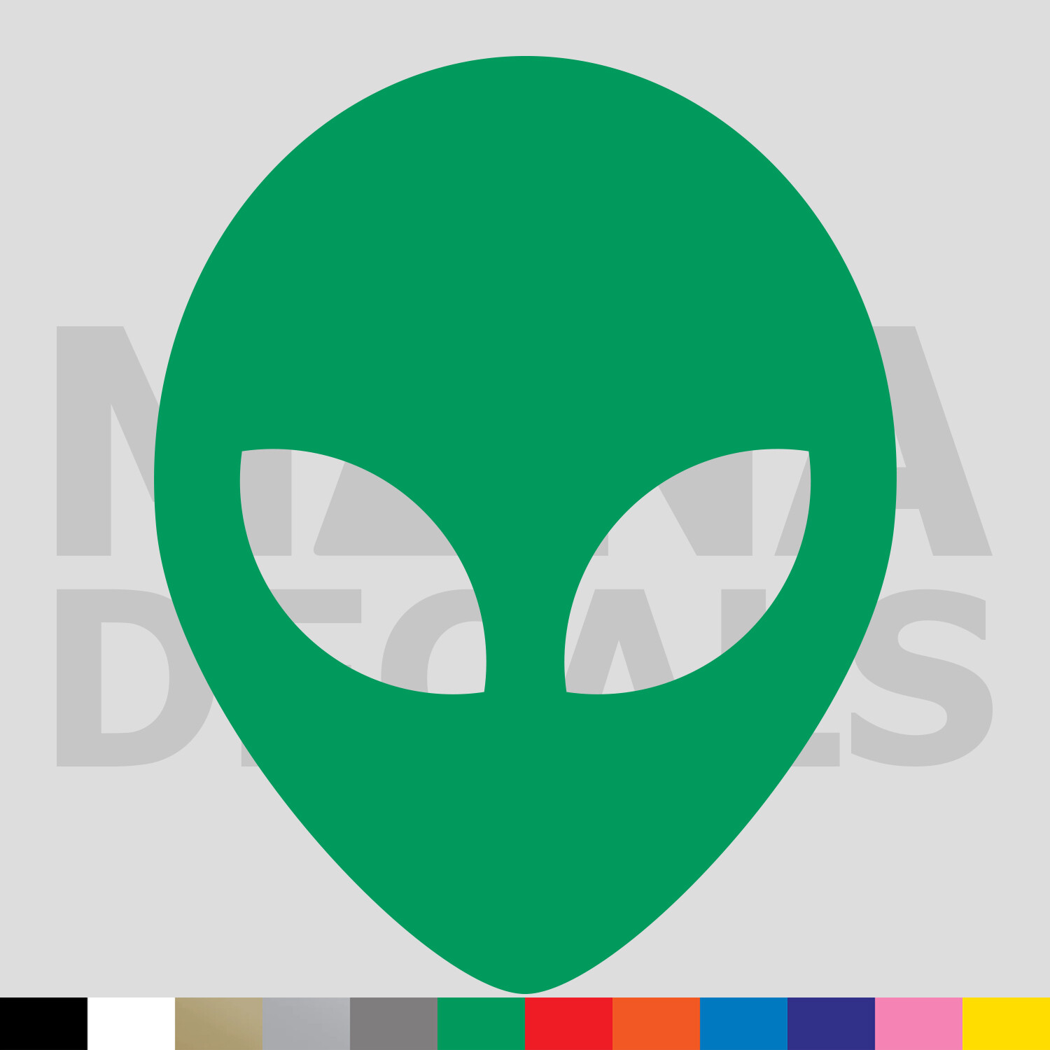 Alien Face Vinyl Die Cut Decal Sticker – UFO ET Outer Space Head