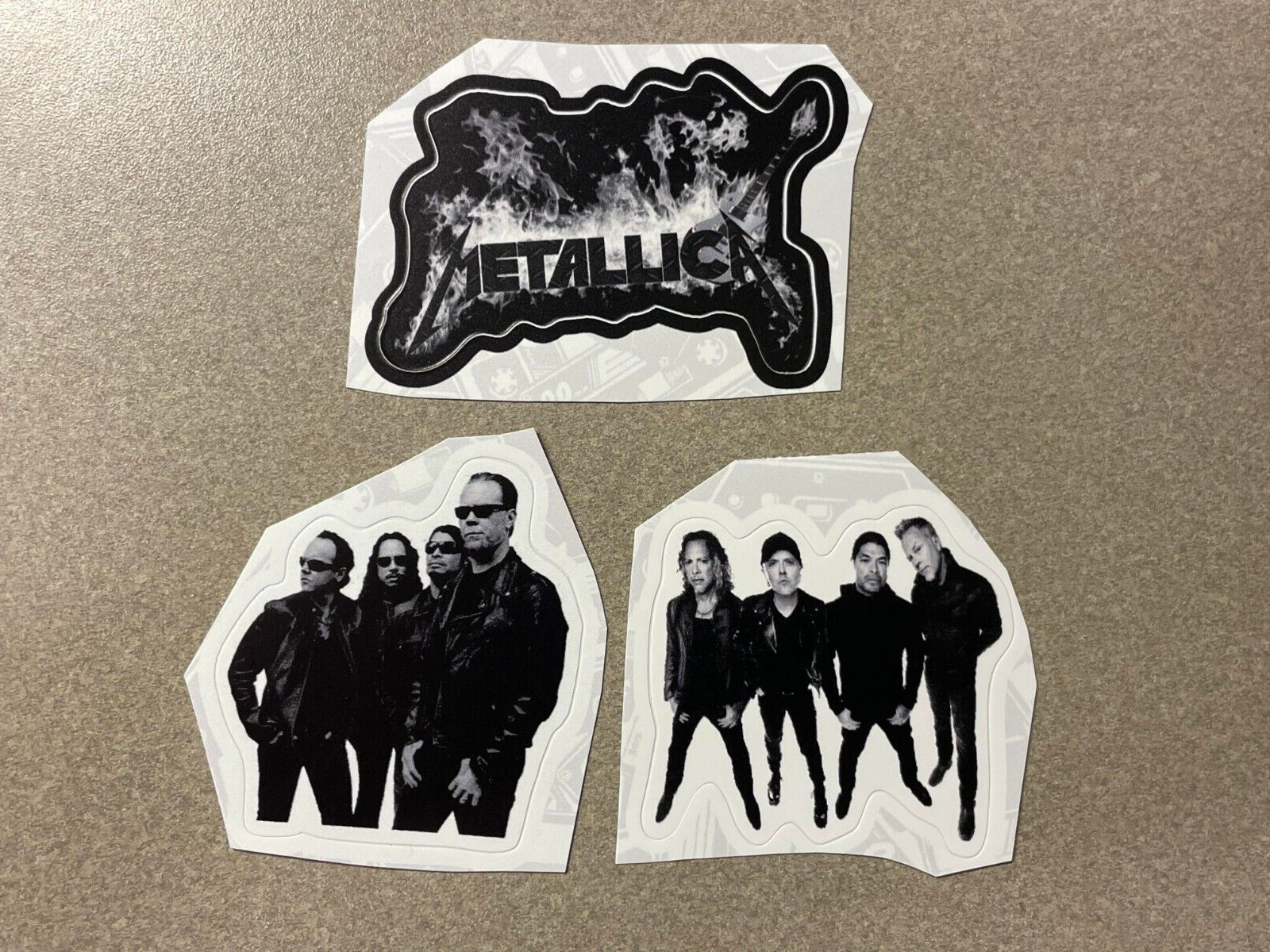 Lot (3) METALLICA 2" to 2 1/2" Band Logo Stickers FAST FREE SHIP! HETFIELD