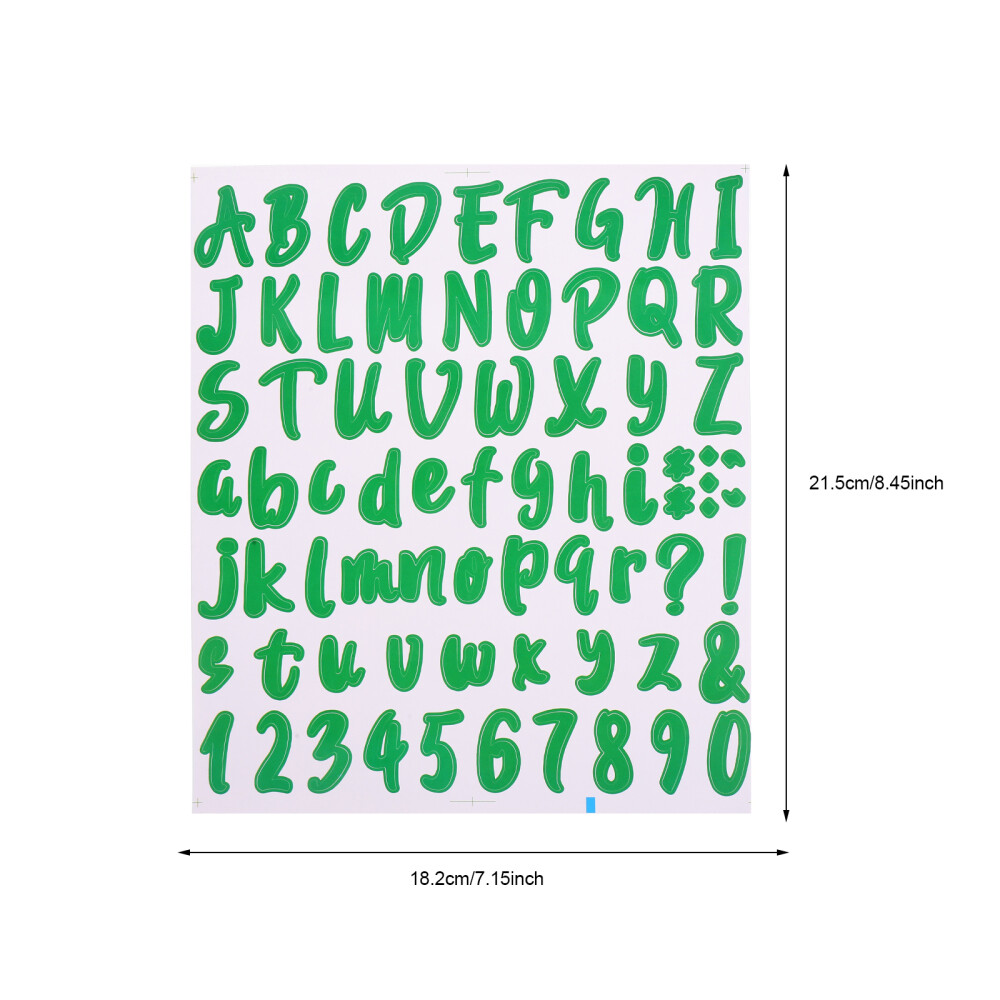 8 Sheets Stickers Sign Letters Kit Craft Letters for Mailbox Home Decoration